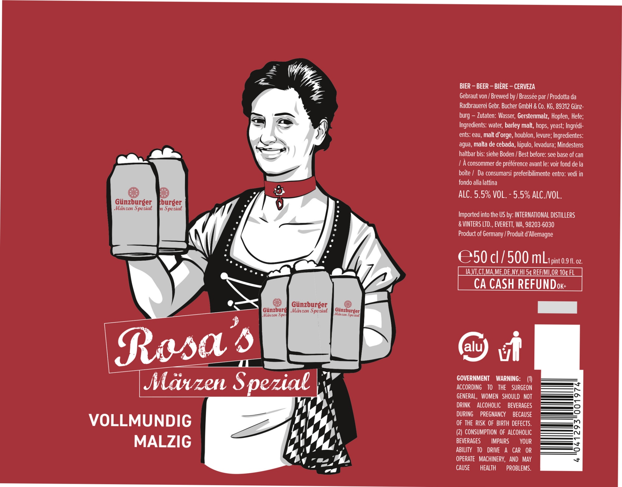 Ginzburger Märzen Spezial by Badbräuerei Gebr. Büsser & Co. KG - beer label