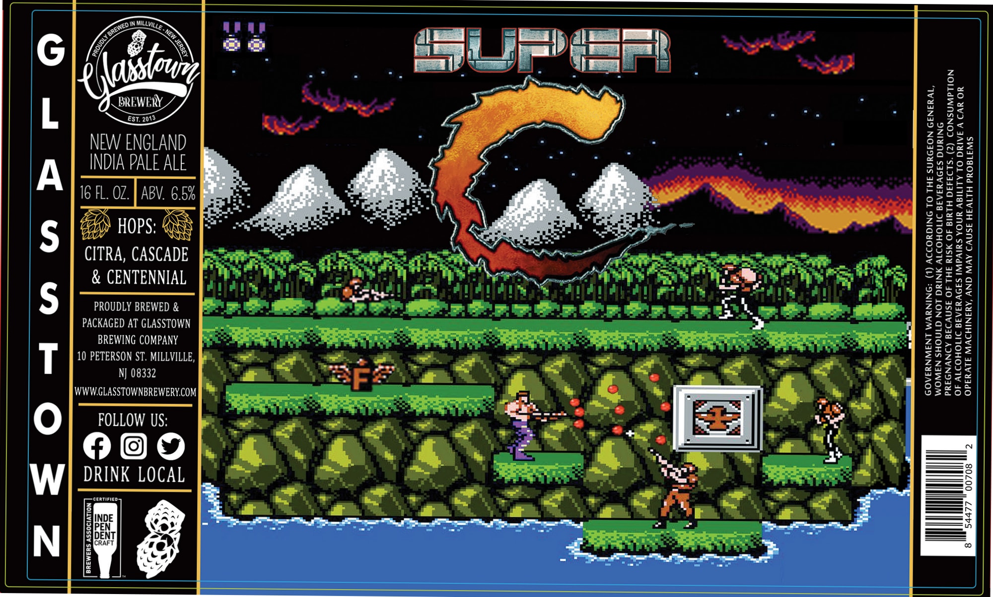 Super by Glasstown Brewery - beer label