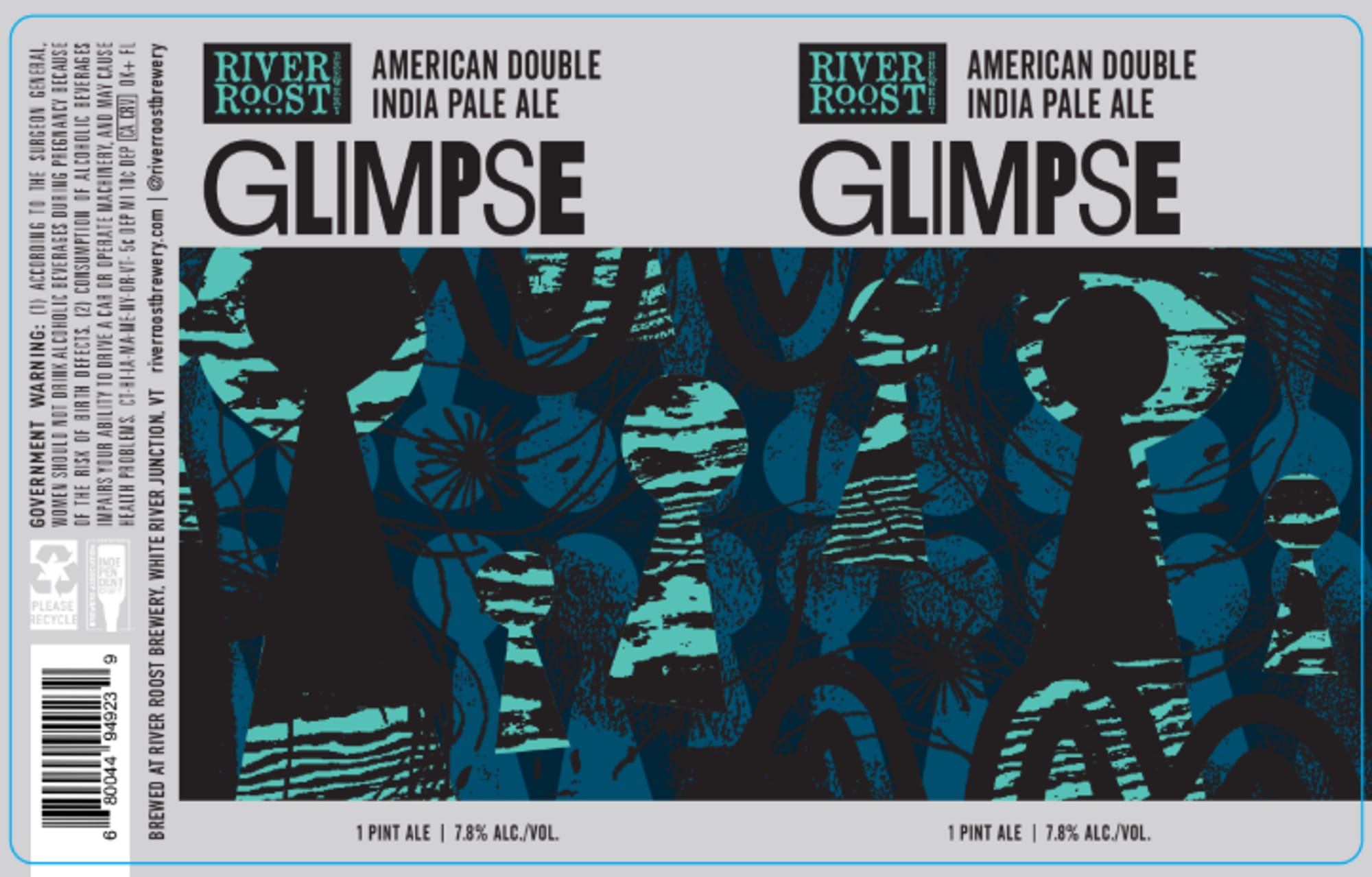 Glimpse by River Roost Brewery - beer label