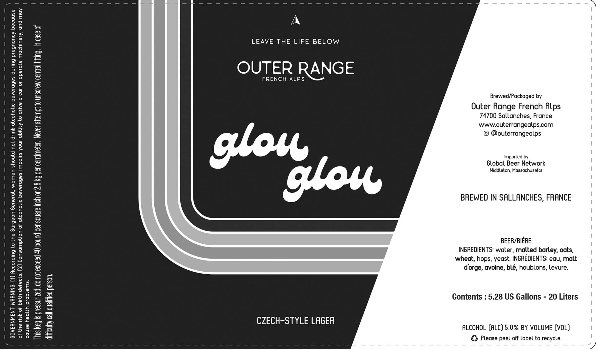 Glou Glou by Outer Range - beer label