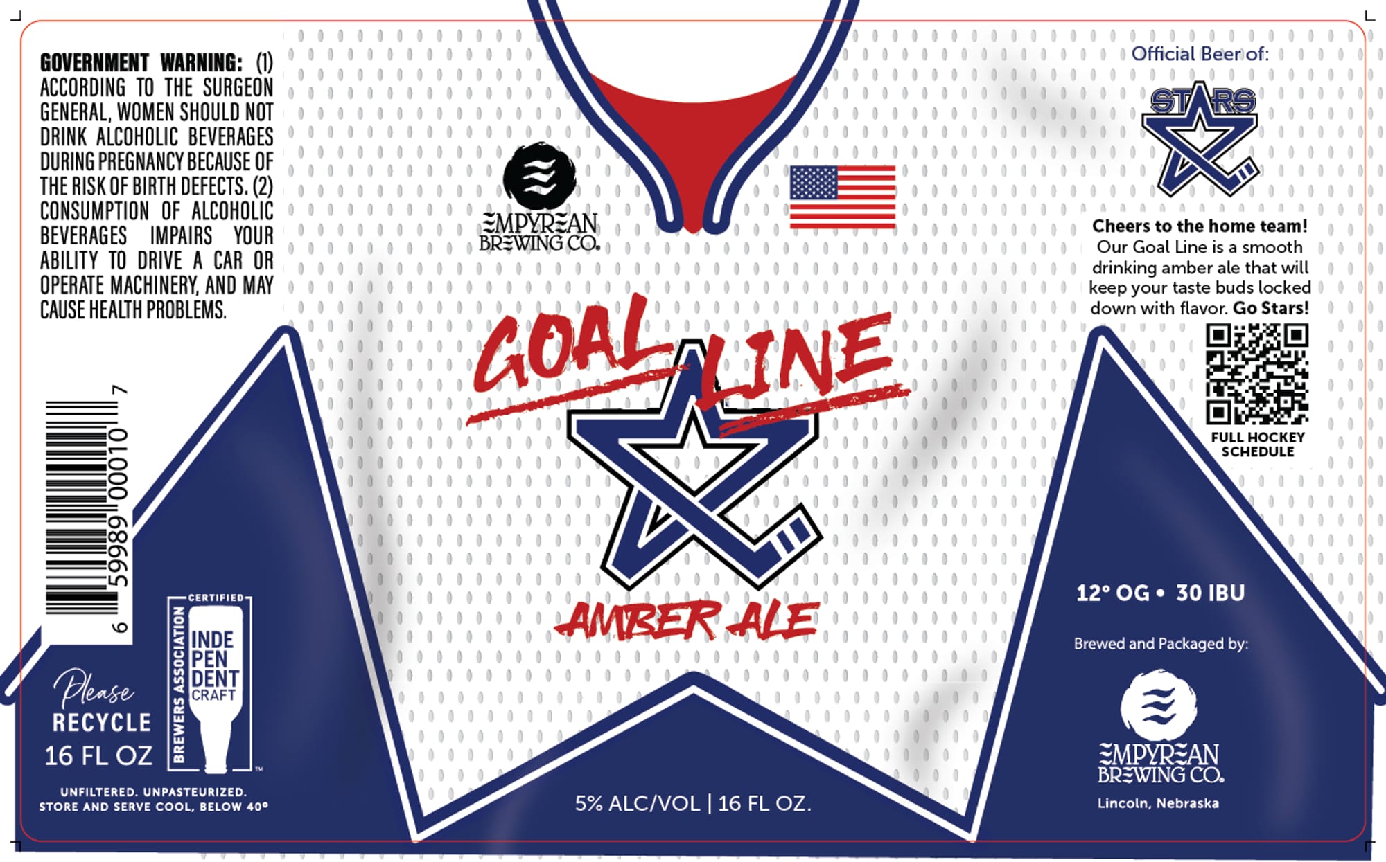 Goal Line by Empyrean Brewing Co. - beer label