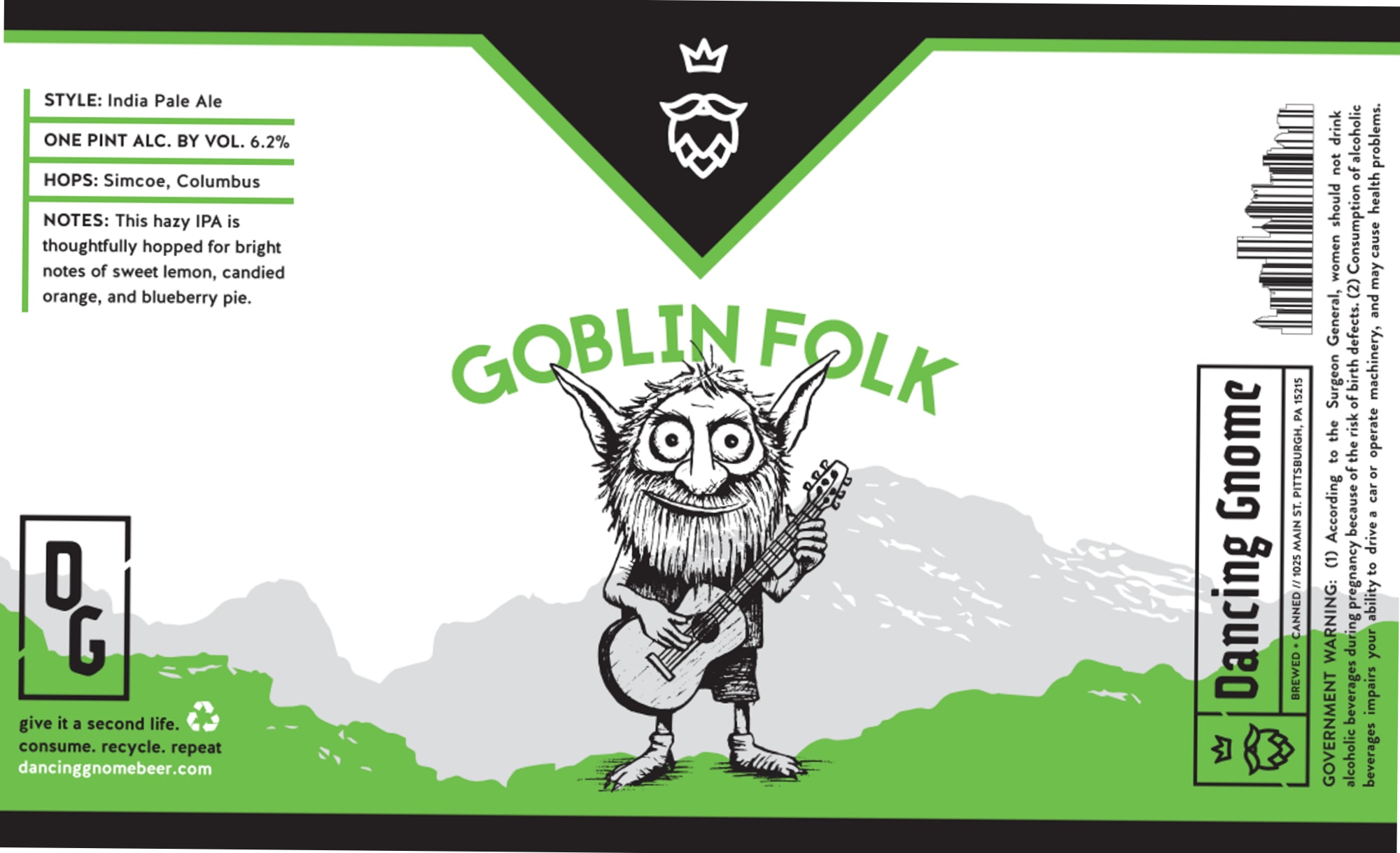 Goblin Folk by Dancing Gnome Beer - beer label