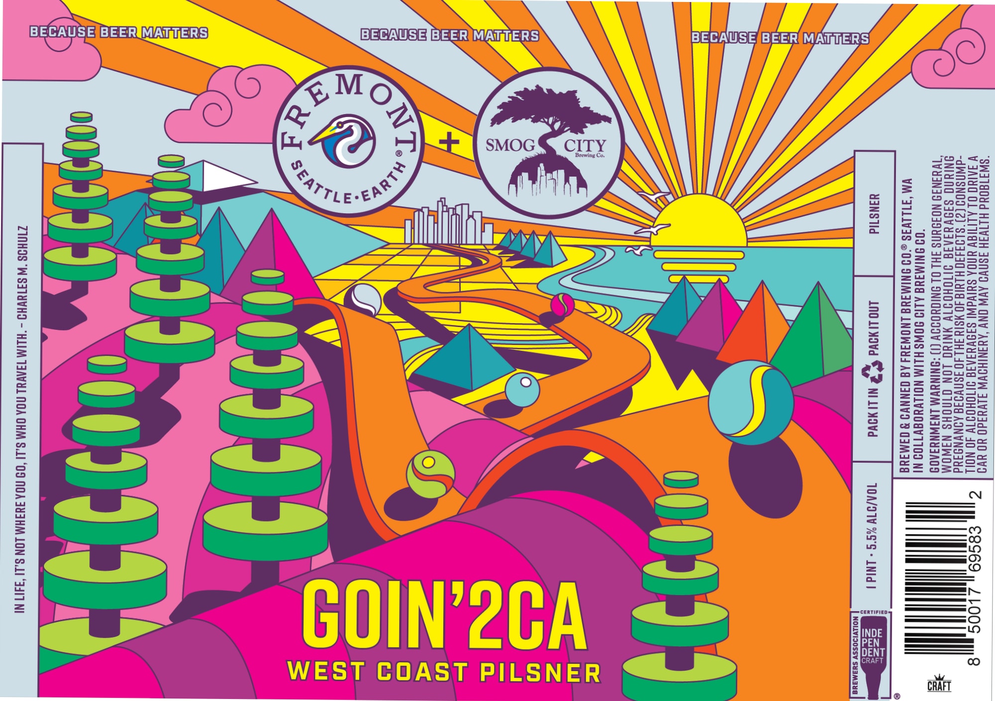 Goin’2CA by Fremont Brewing - beer label