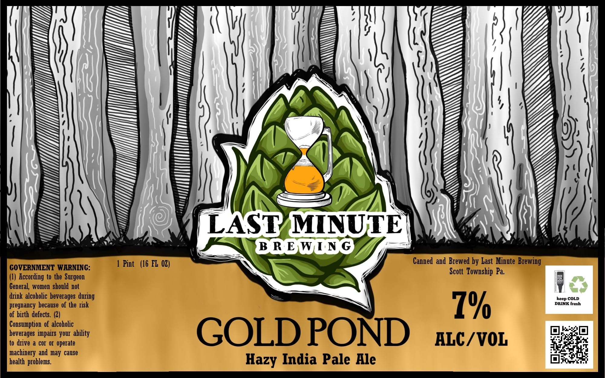 Gold Pond by Last Minute Brewing - beer label
