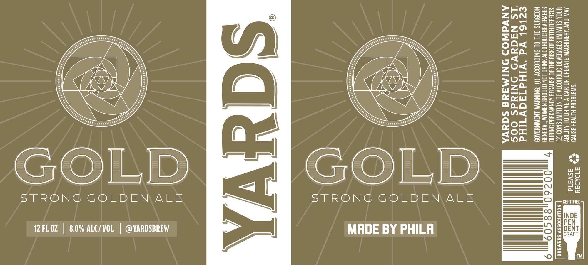 Gold by Yards Brewing Company - beer label