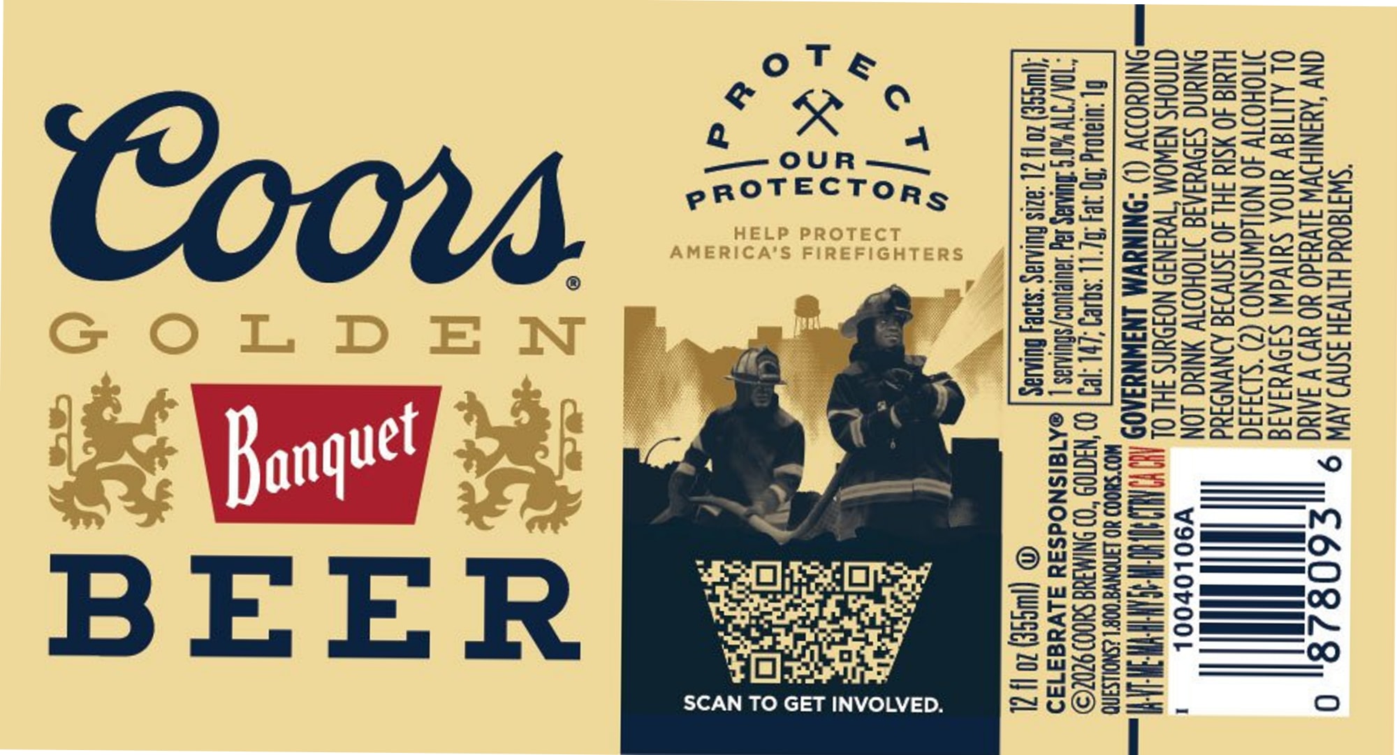 Golden Banquet by Coors Brewing Co. - beer label