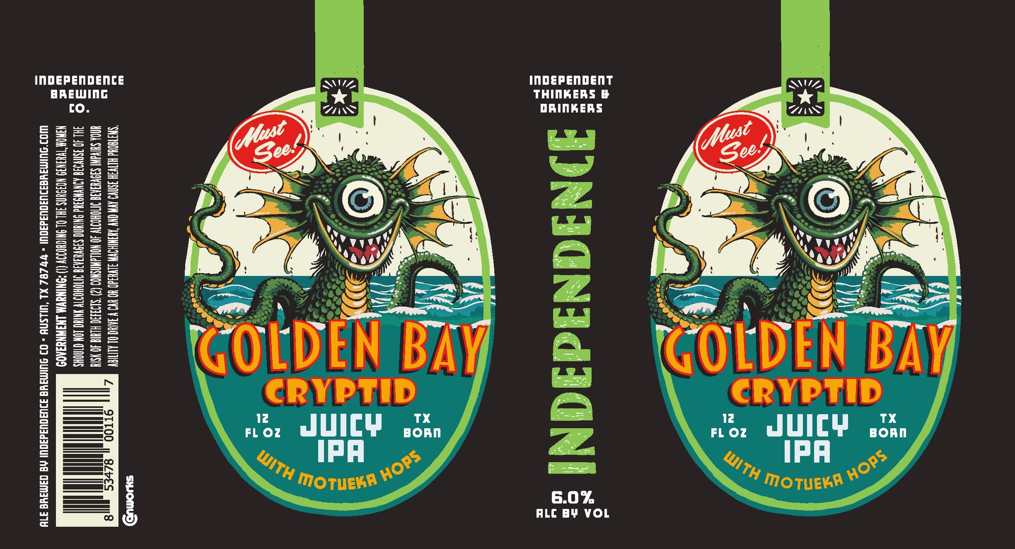 Golden Bay Cryptid by Independence Brewing Co. - beer label