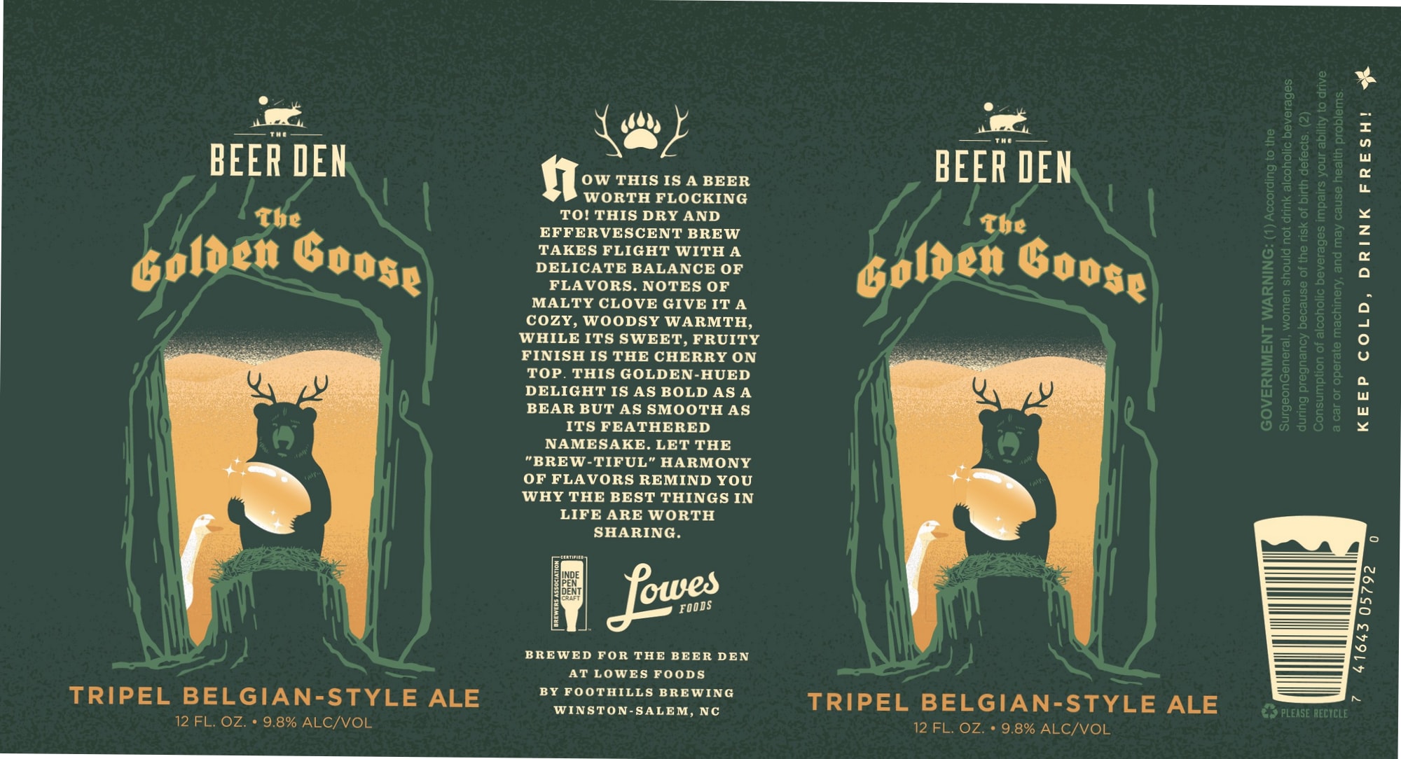 Golden Goose by The Beer Den - beer label