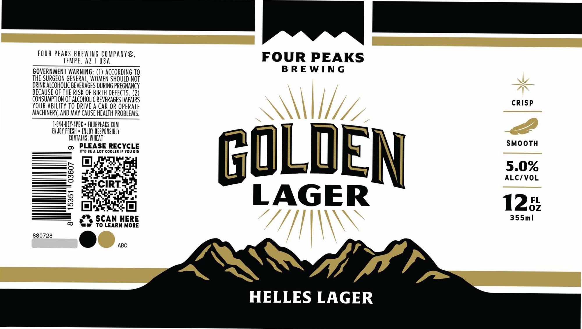 Golden Lager by Four Peaks Brewing Company - beer label