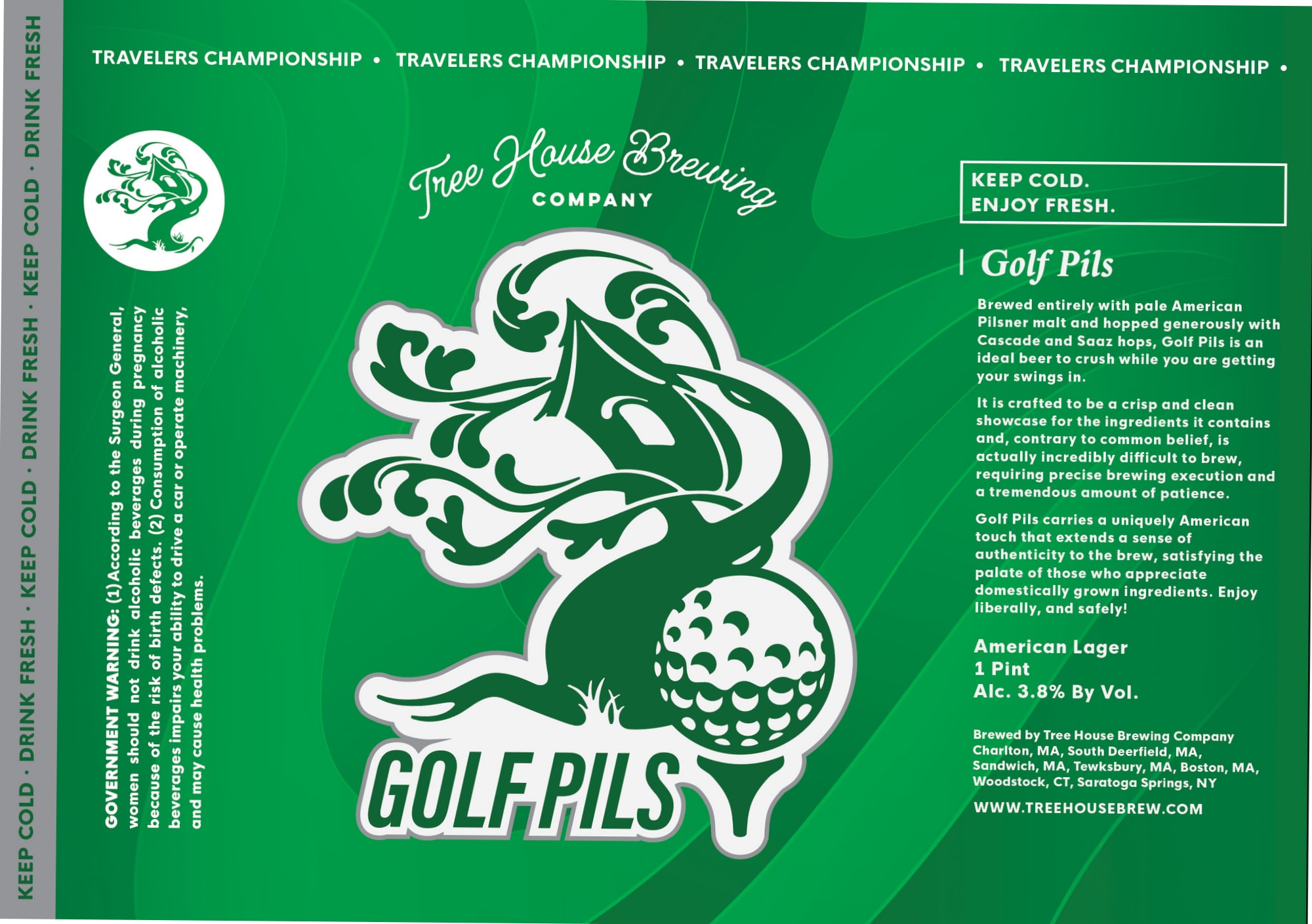 Golf Pils by Tree House Brewing Company - beer label