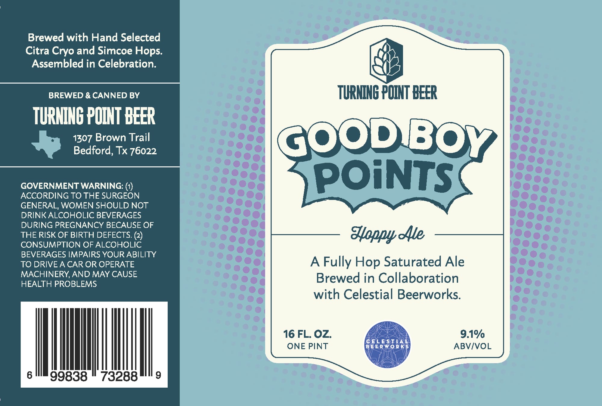 Good Boy Points by Turning Point Beer - beer label