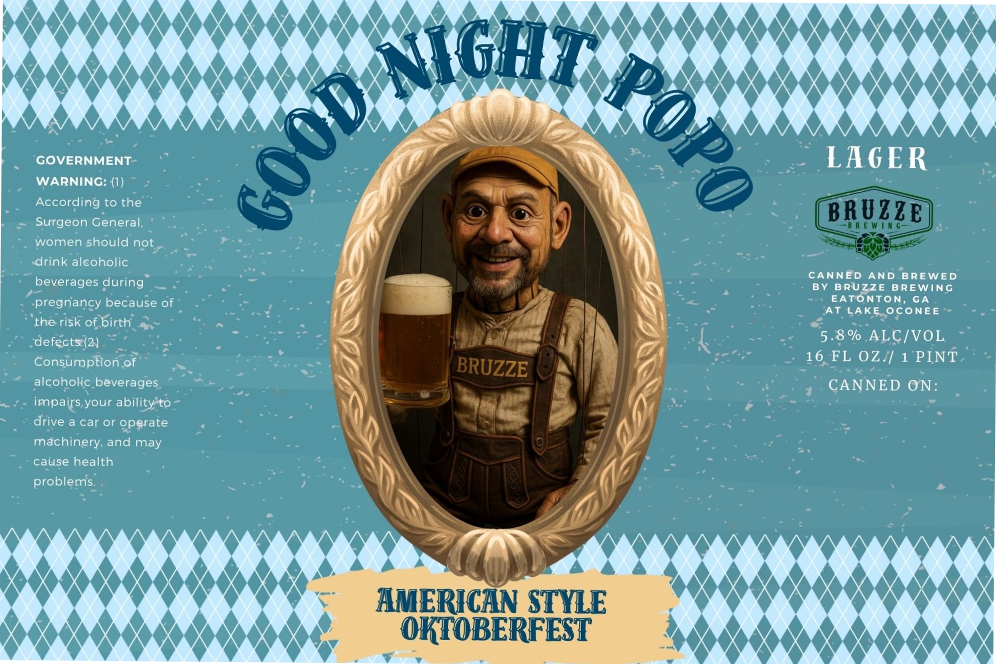 Good Night Popo by Bruzze Brewing - beer label
