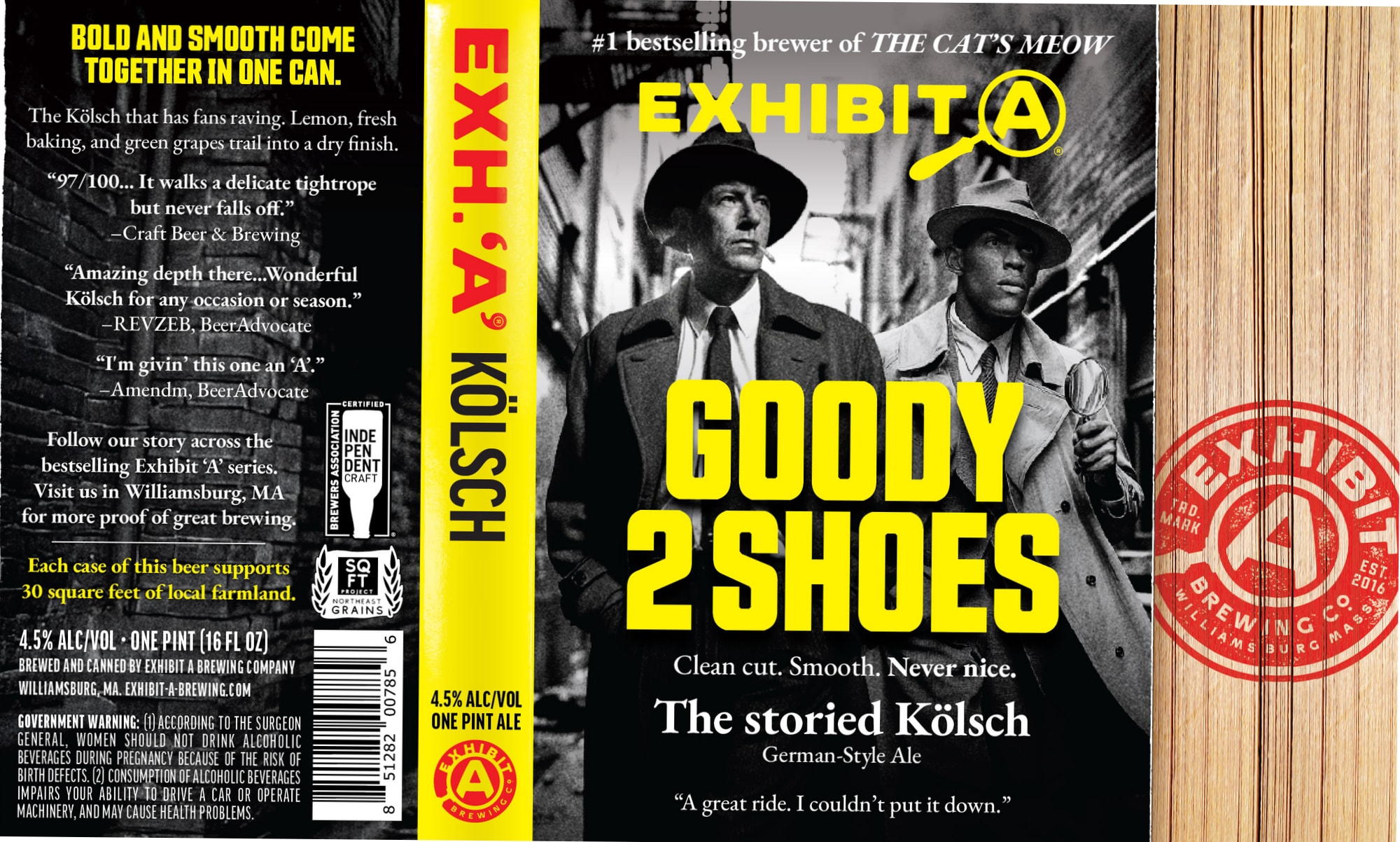 Goody 2 Shoes by Exhibit A Brewing Company - beer label