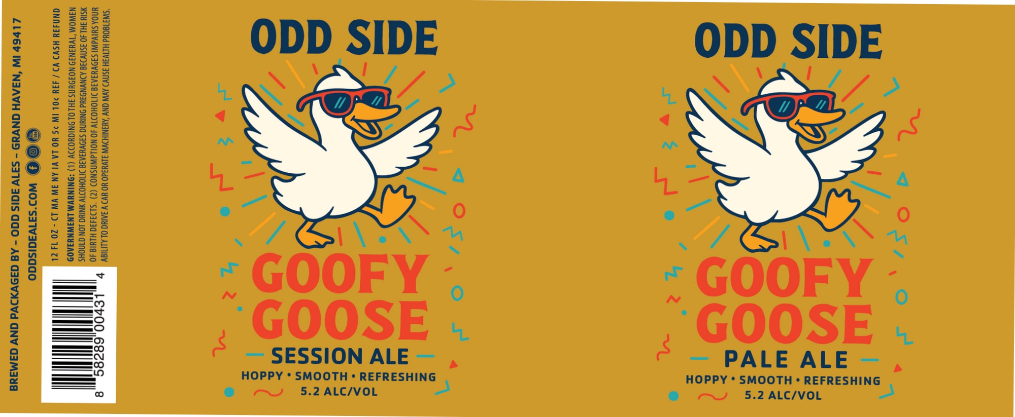Goofy Goose by Odd Side Ales - beer label