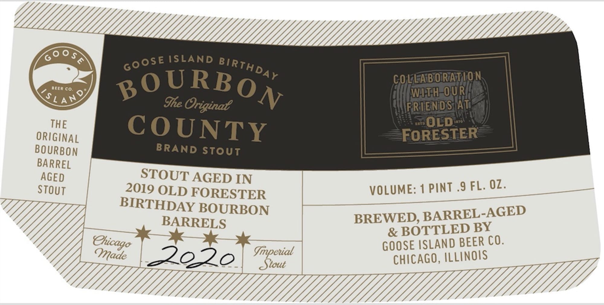Birthday Bourbon County Brand Stout by Goose Island Beer Co. - beer label