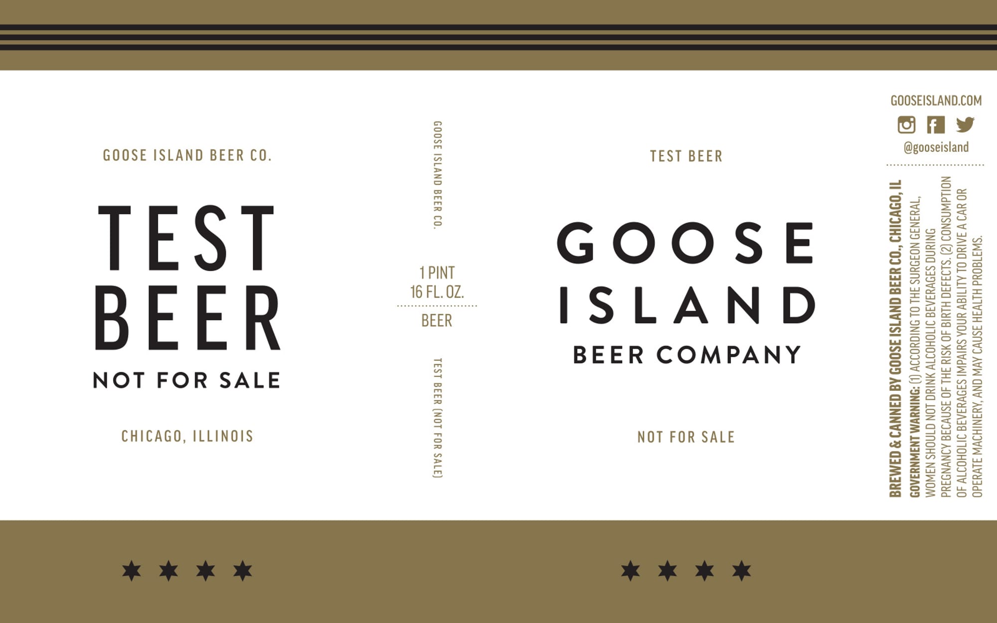 Test Beer by Goose Island Beer Company - beer label