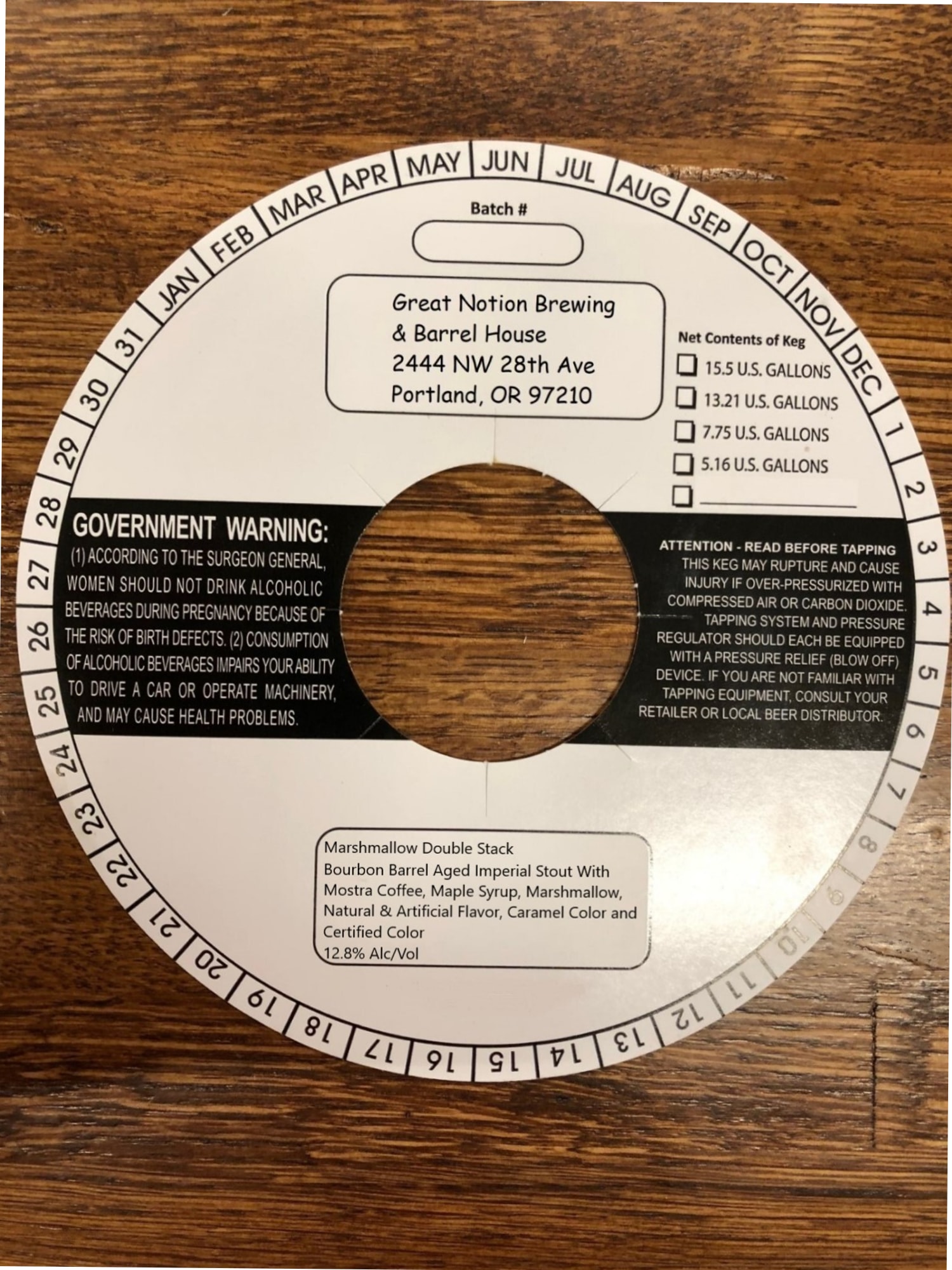 Government Warning by Great Notion Brewing - beer label
