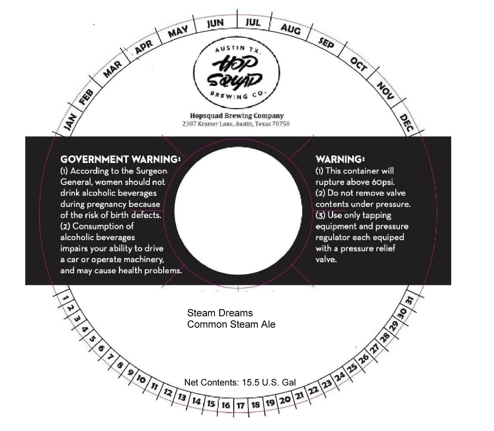 Government Warning by Hopsquad Brewing Company - beer label