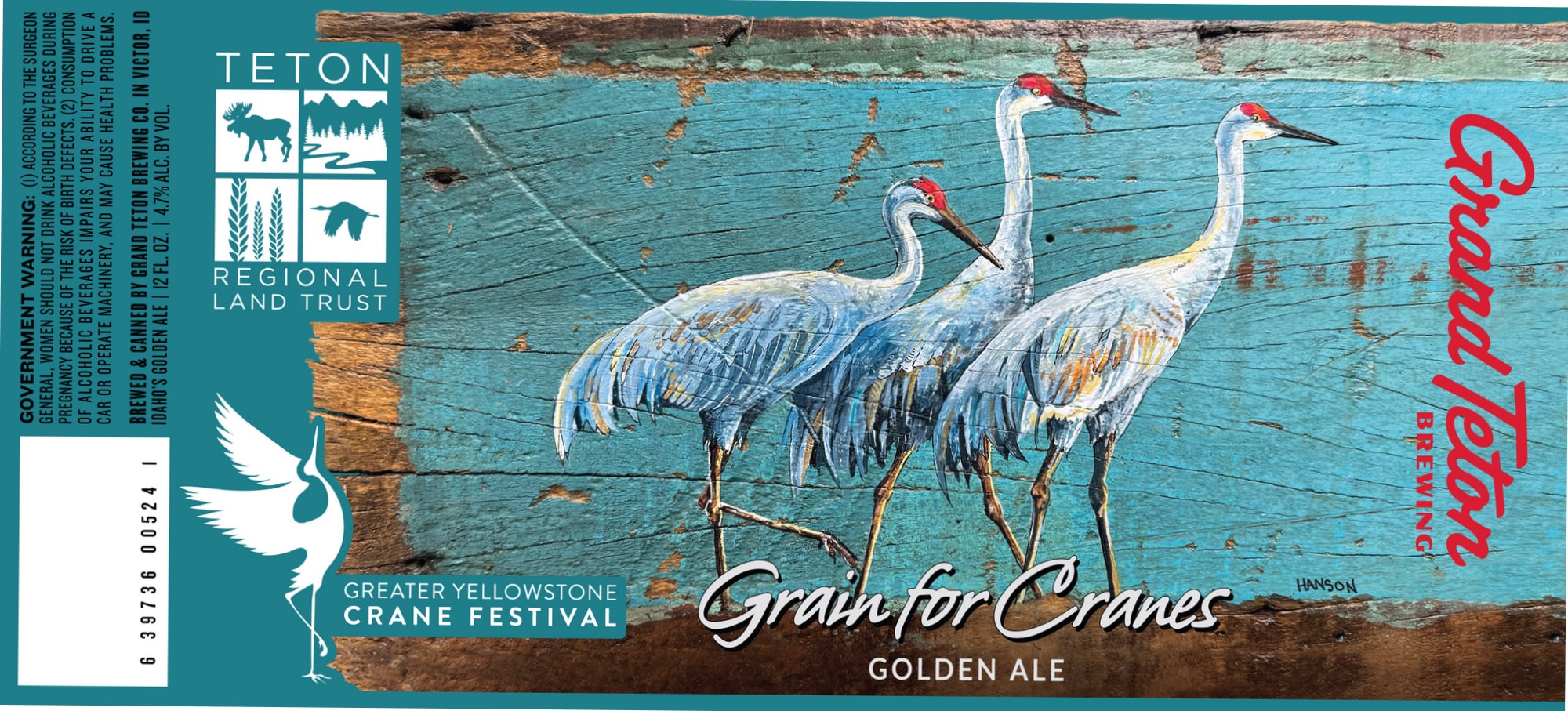 Grain for Cranes by Teton Brewing - beer label