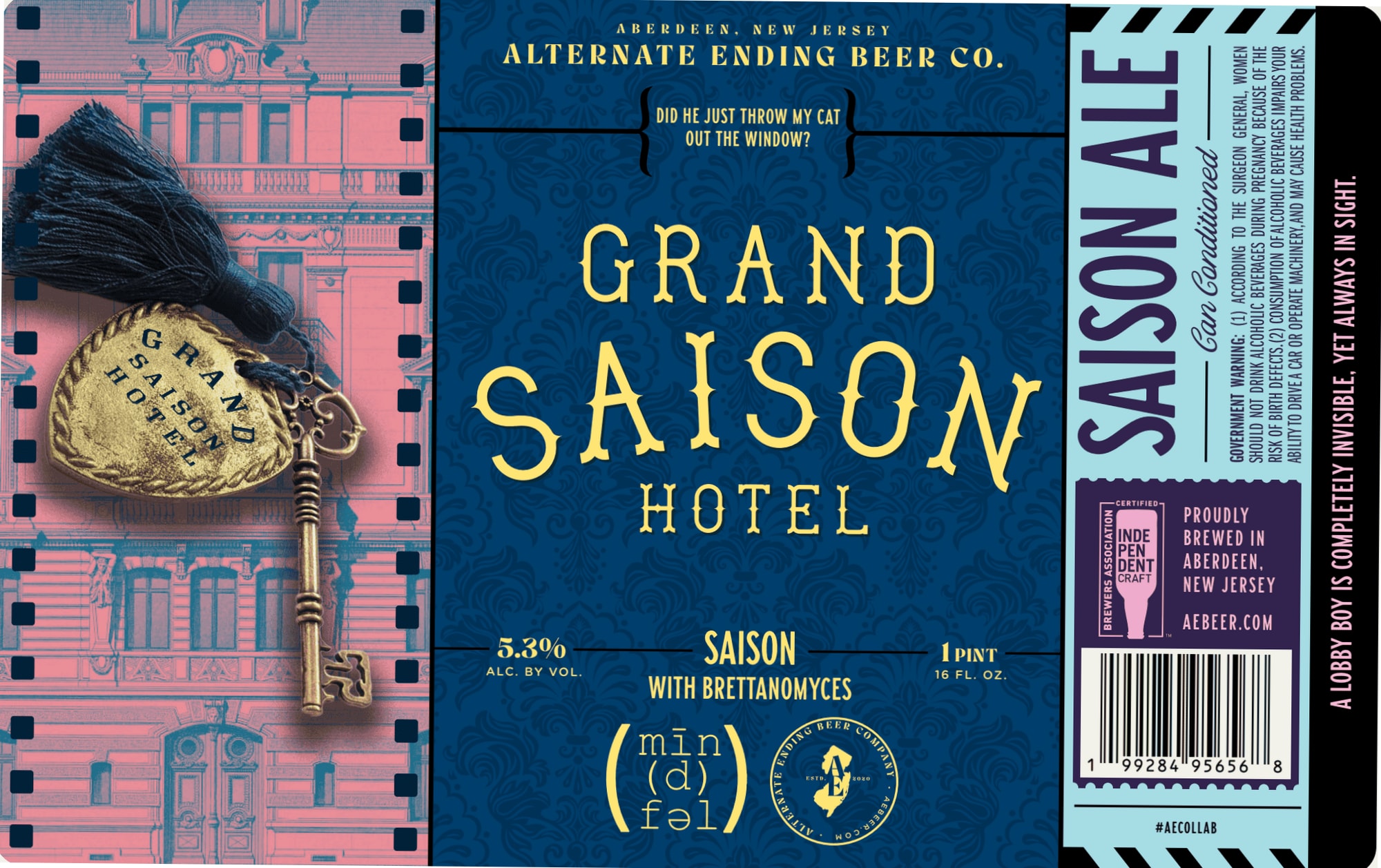 Grand Saison Hotel by Alternate Ending Beer Co. - beer label