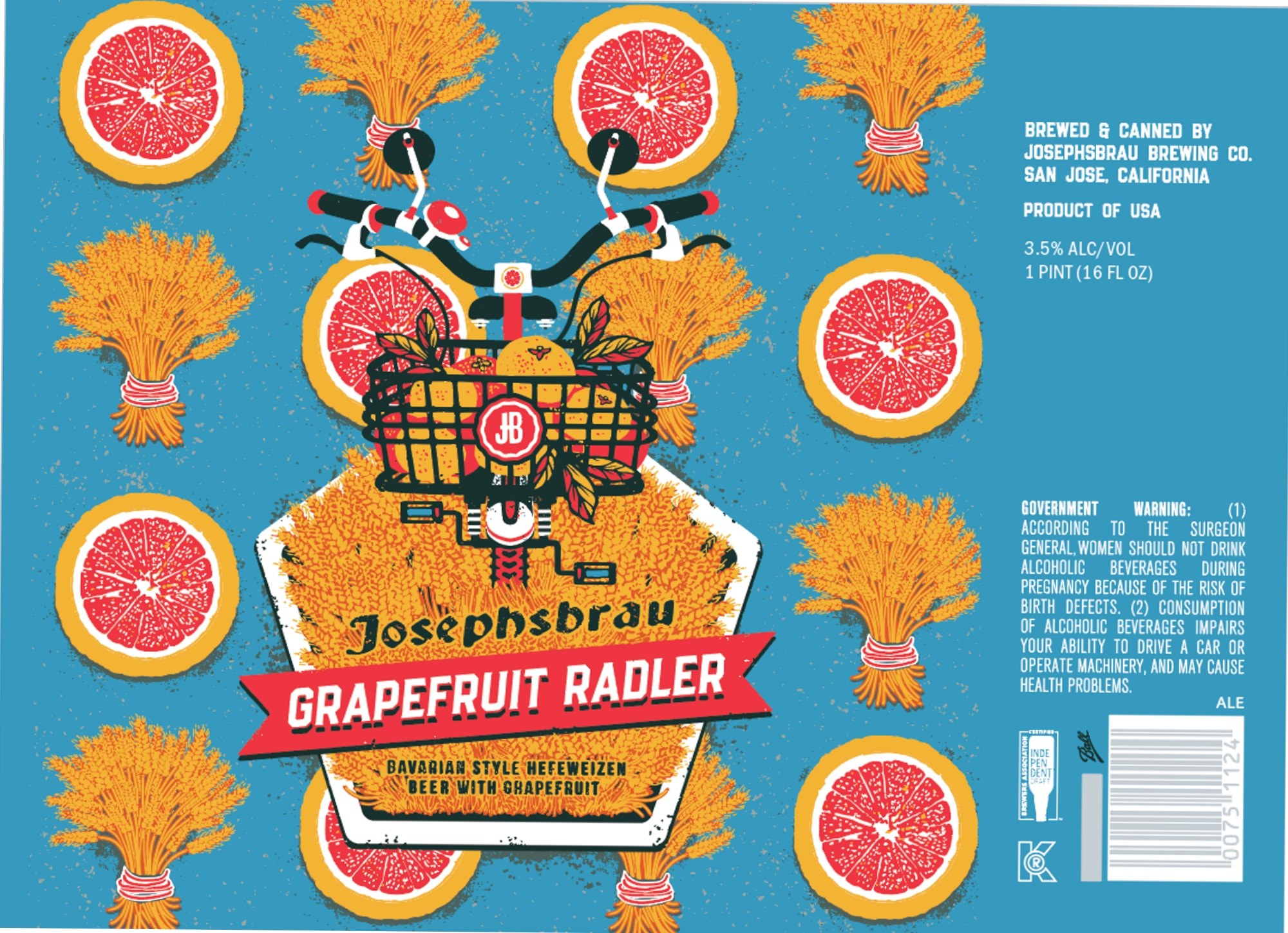 Grapefruit Radler by Josephsbrau Brewing Co. - beer label