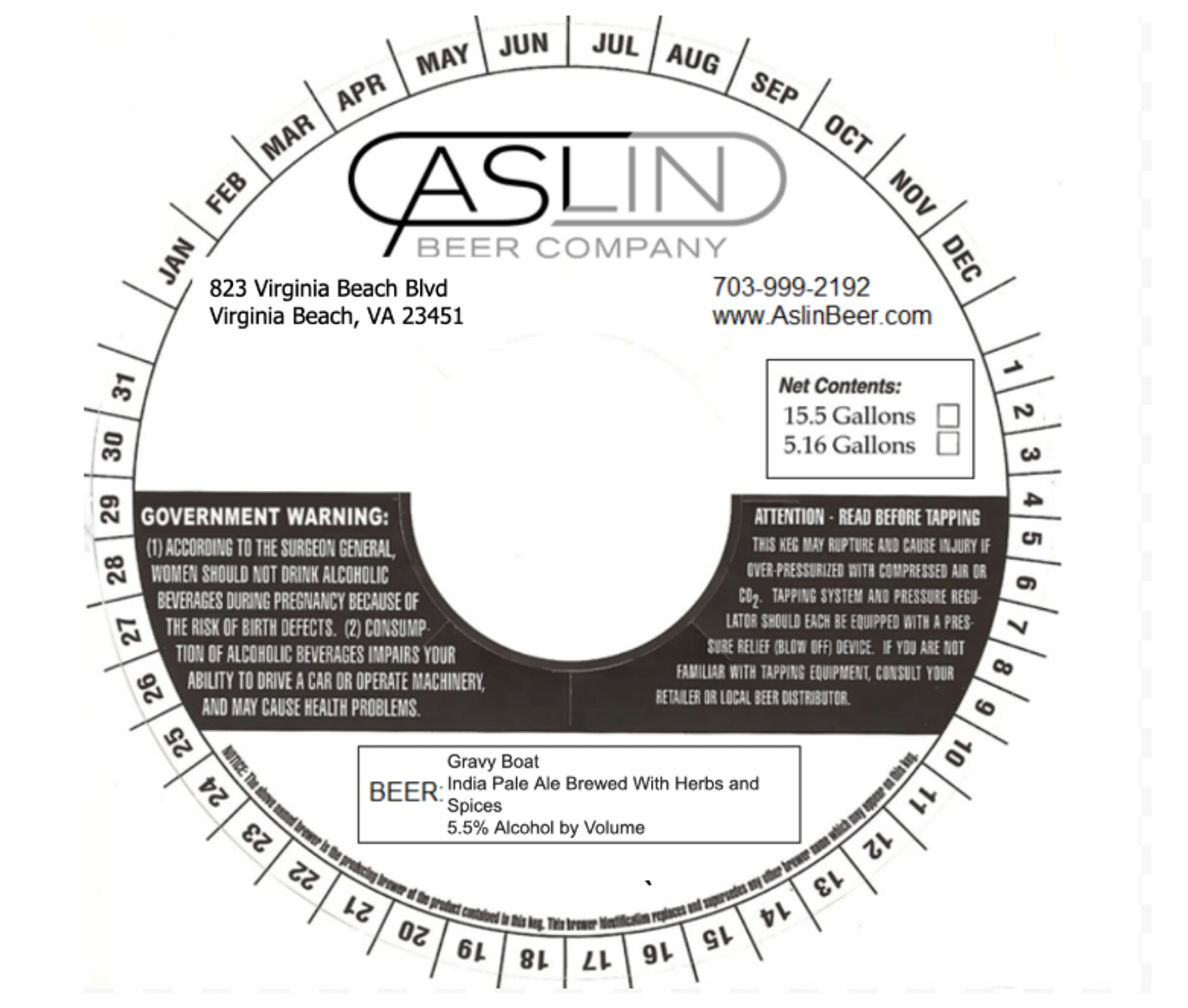Gravy Boat by Aslin Beer Company - beer label