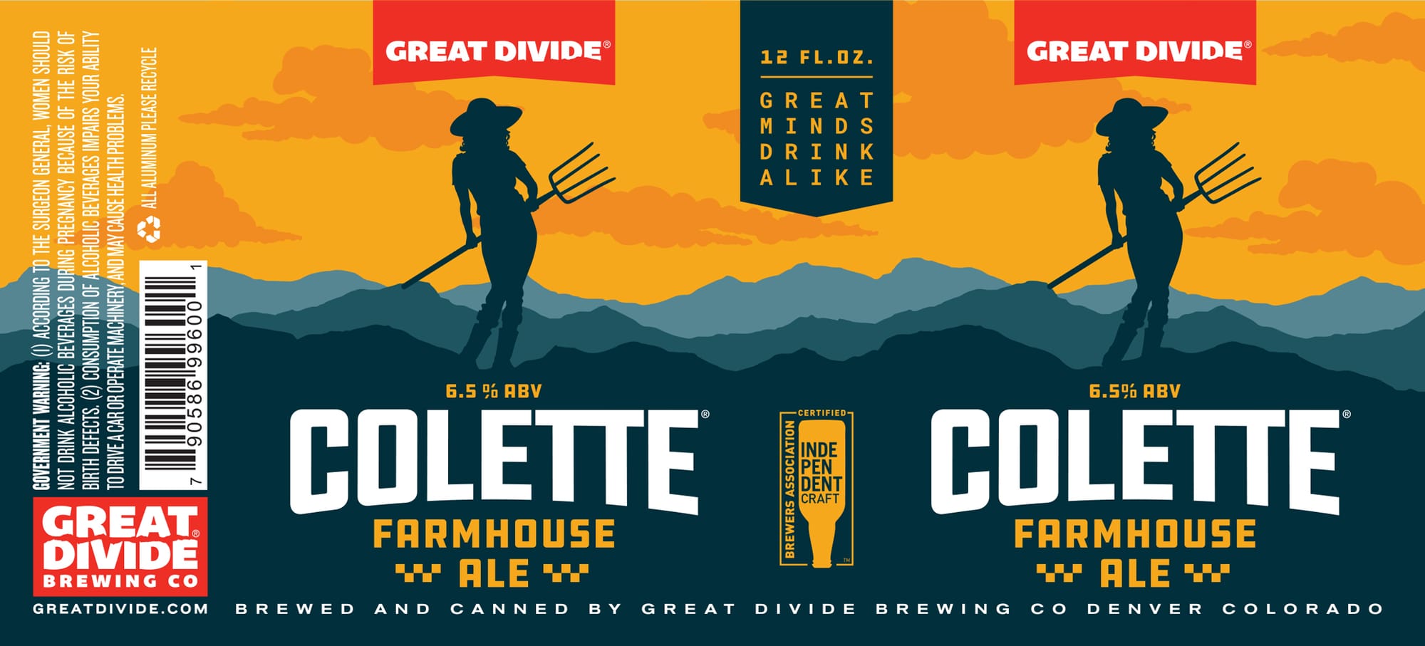 Colette Farmhouse Ale by Great Divide Brewing Co - beer label