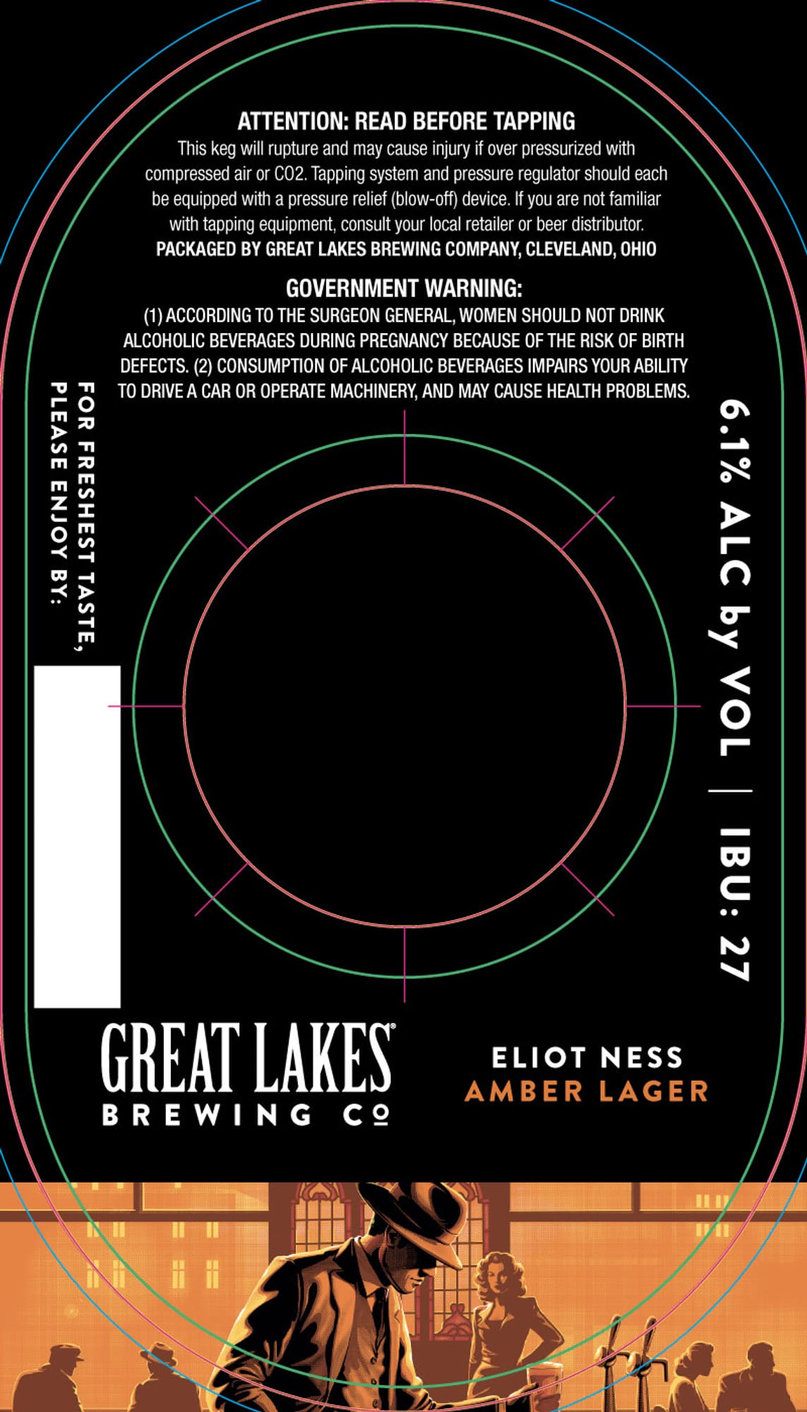 Eliot Ness Amber Lager by Great Lakes Brewing - beer label