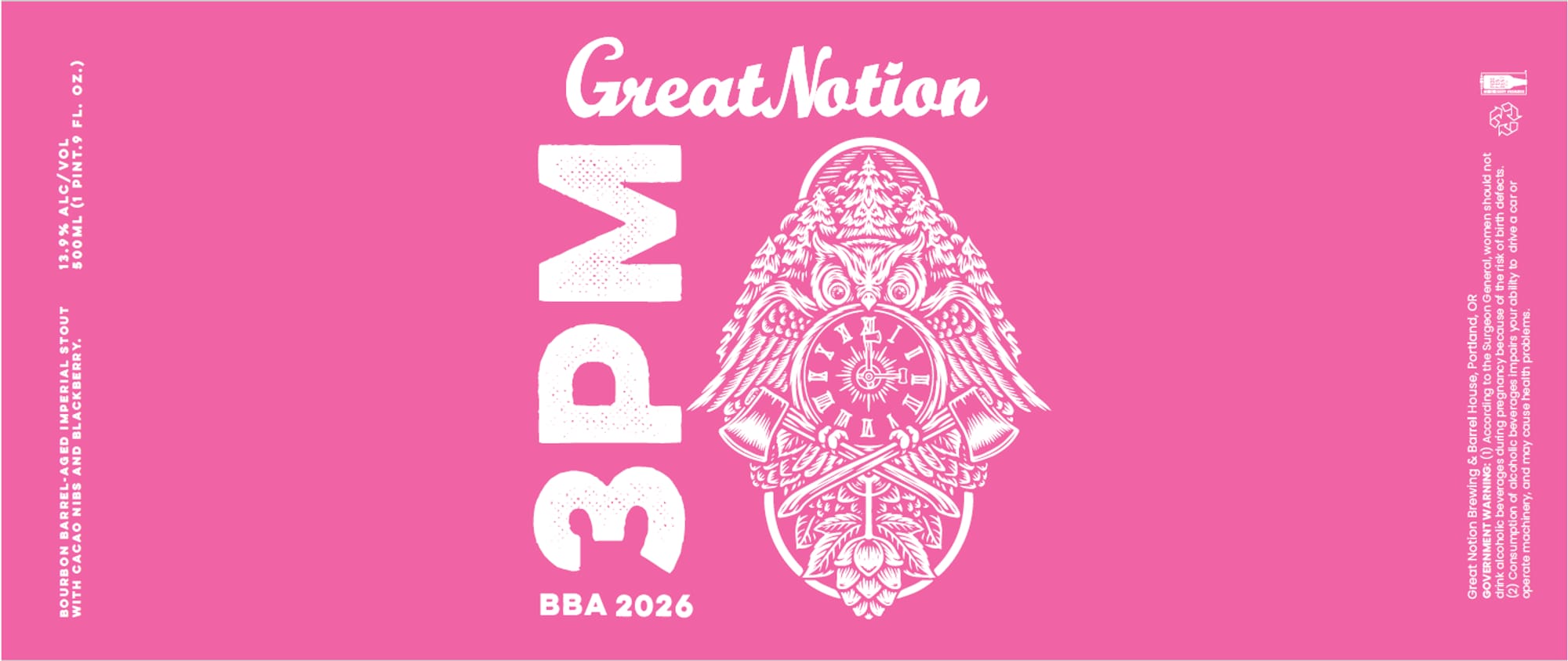 3 PM by Great Nation Brewing - beer label