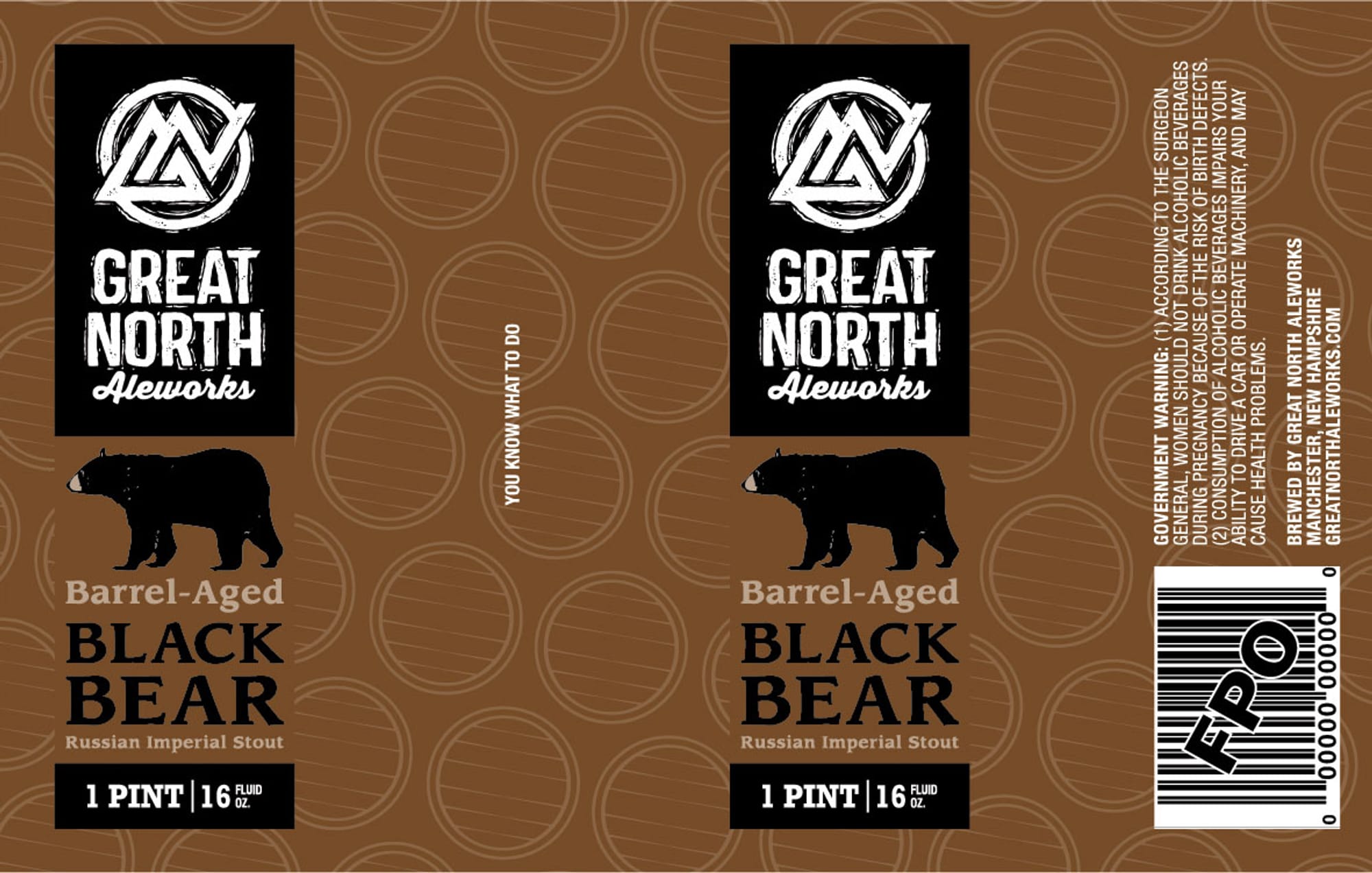 Barrel-Aged Black Bear Russian Imperial Stout by Great North Aleworks - beer label