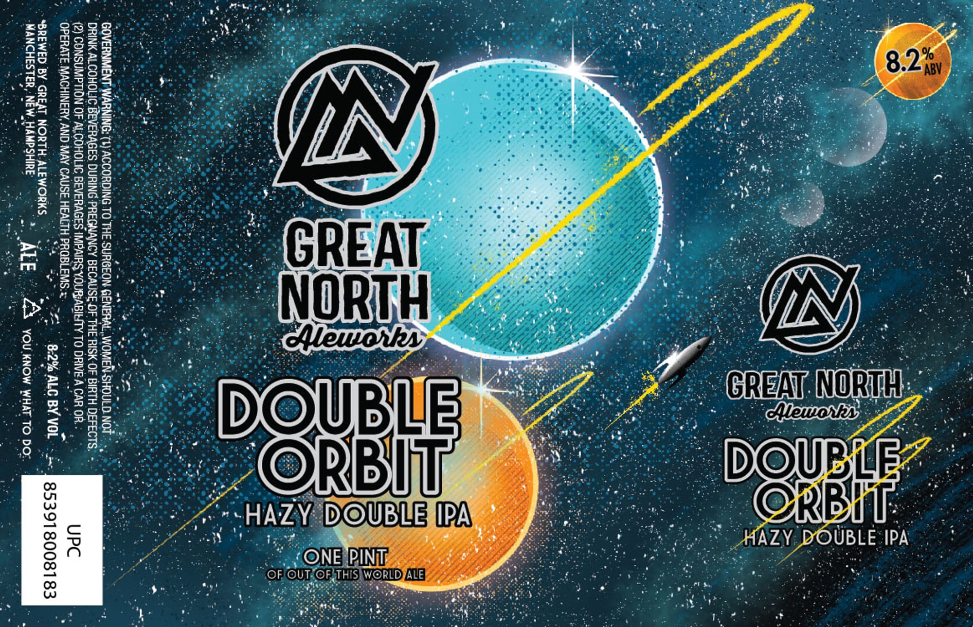 Double Orbit by Great North Aleworks - beer label