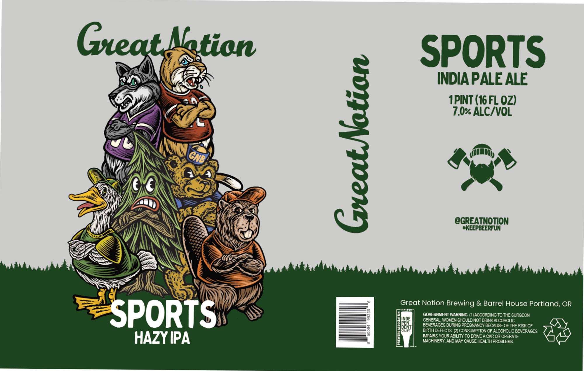Sports by Great Notion Brewing & Barrel House - beer label
