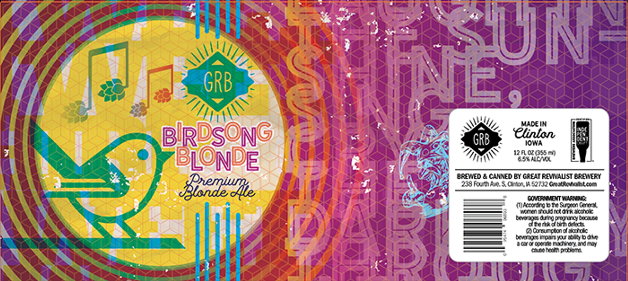 Birdsong Blonde by Great Revivalist Brewery - beer label