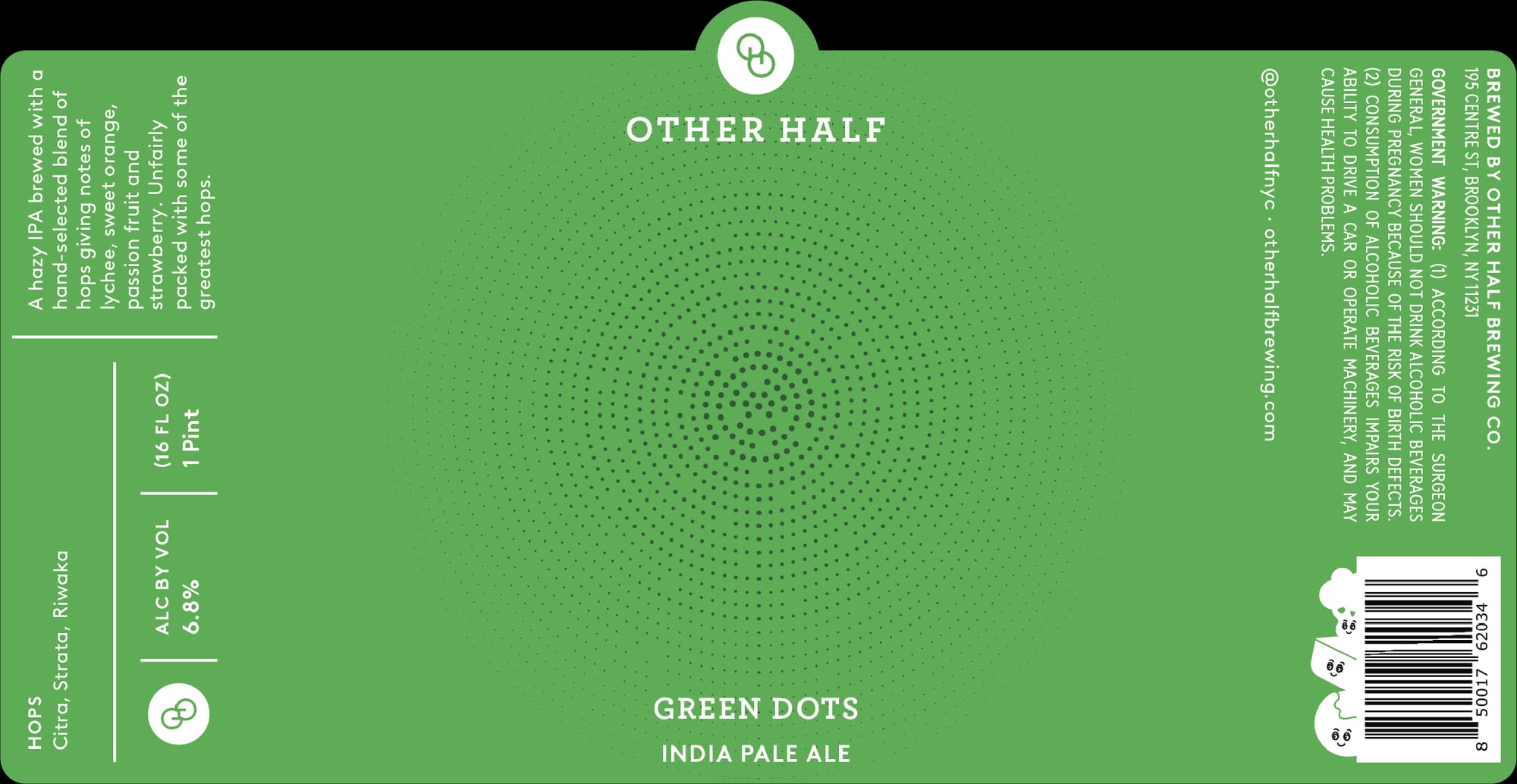 Green Dots by Other Half Brewing Co. - beer label