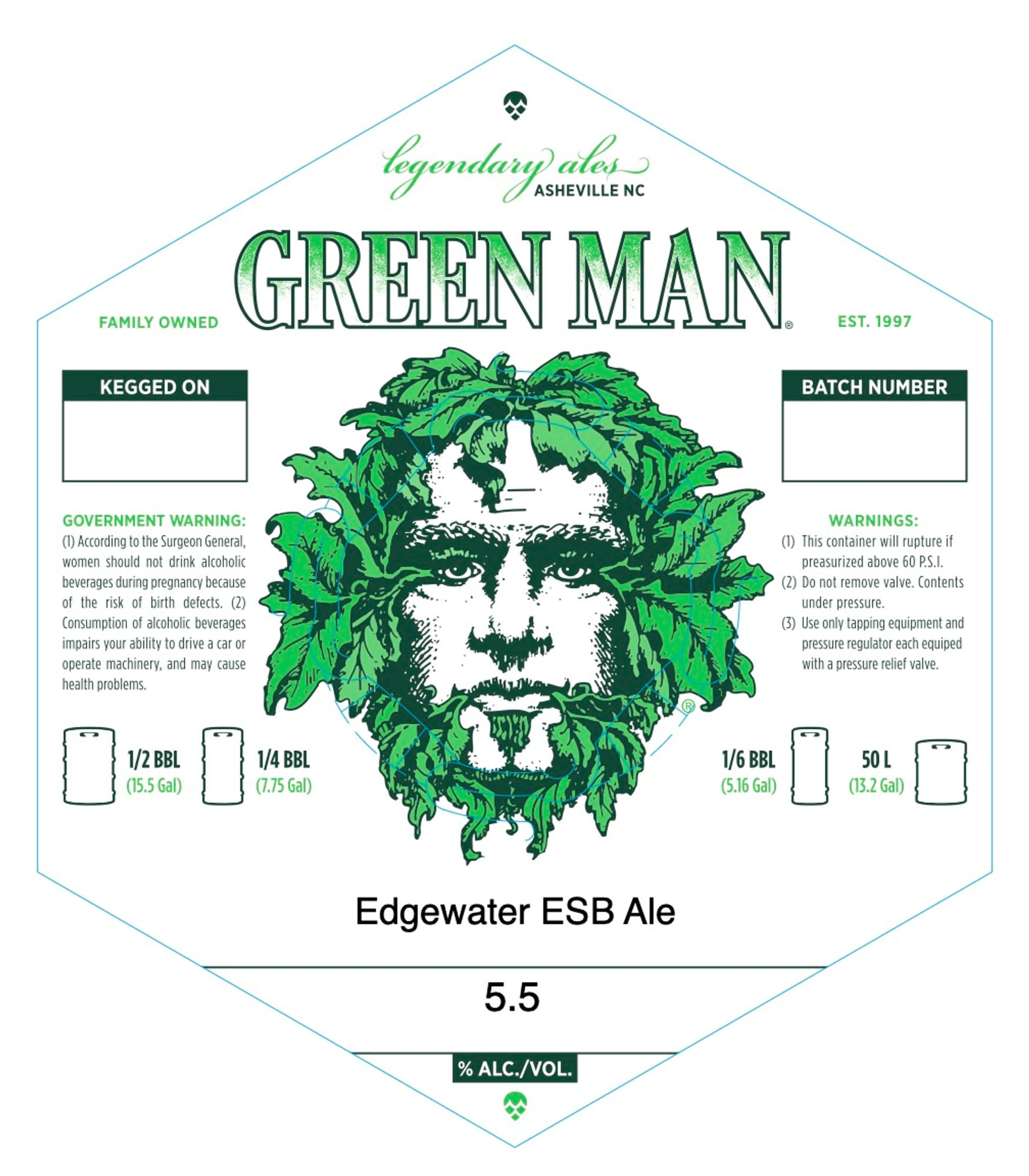 Green Man by Legendary Ales - beer label