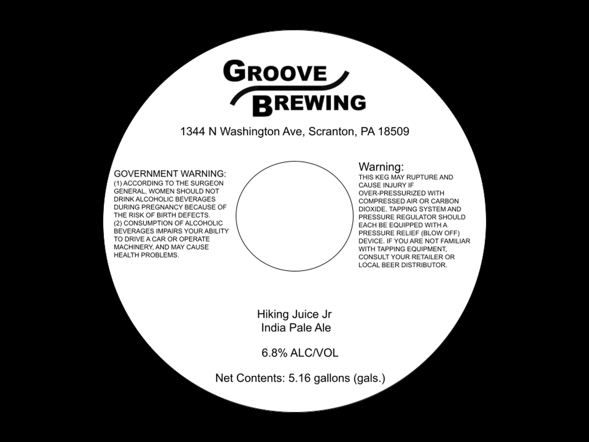 Hiking Juice Jr. by Groove Brewing - beer label