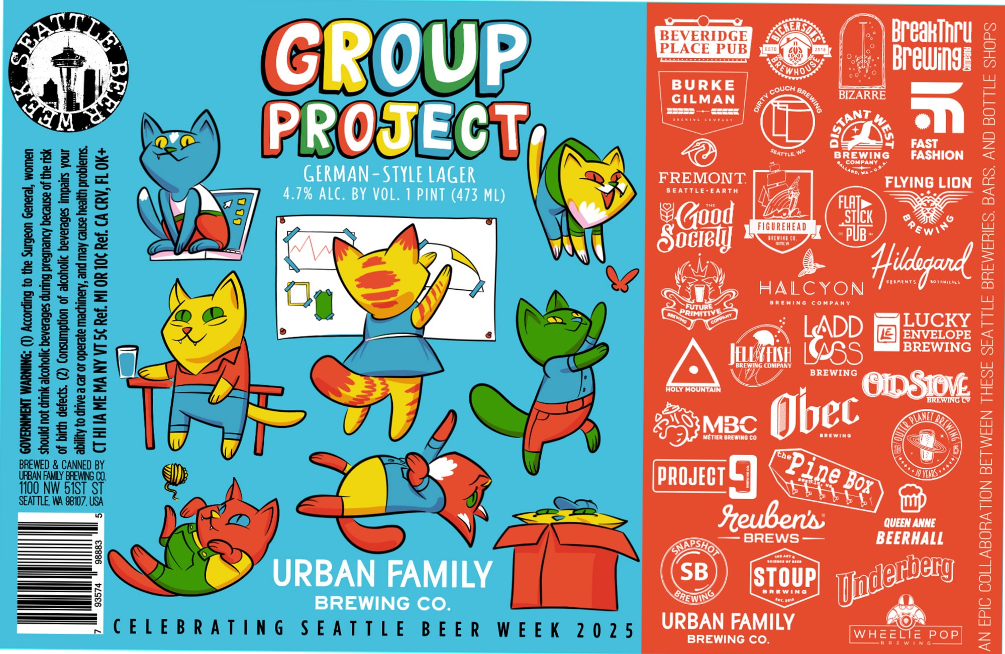 Group Project by Urban Family Brewing Co. - beer label