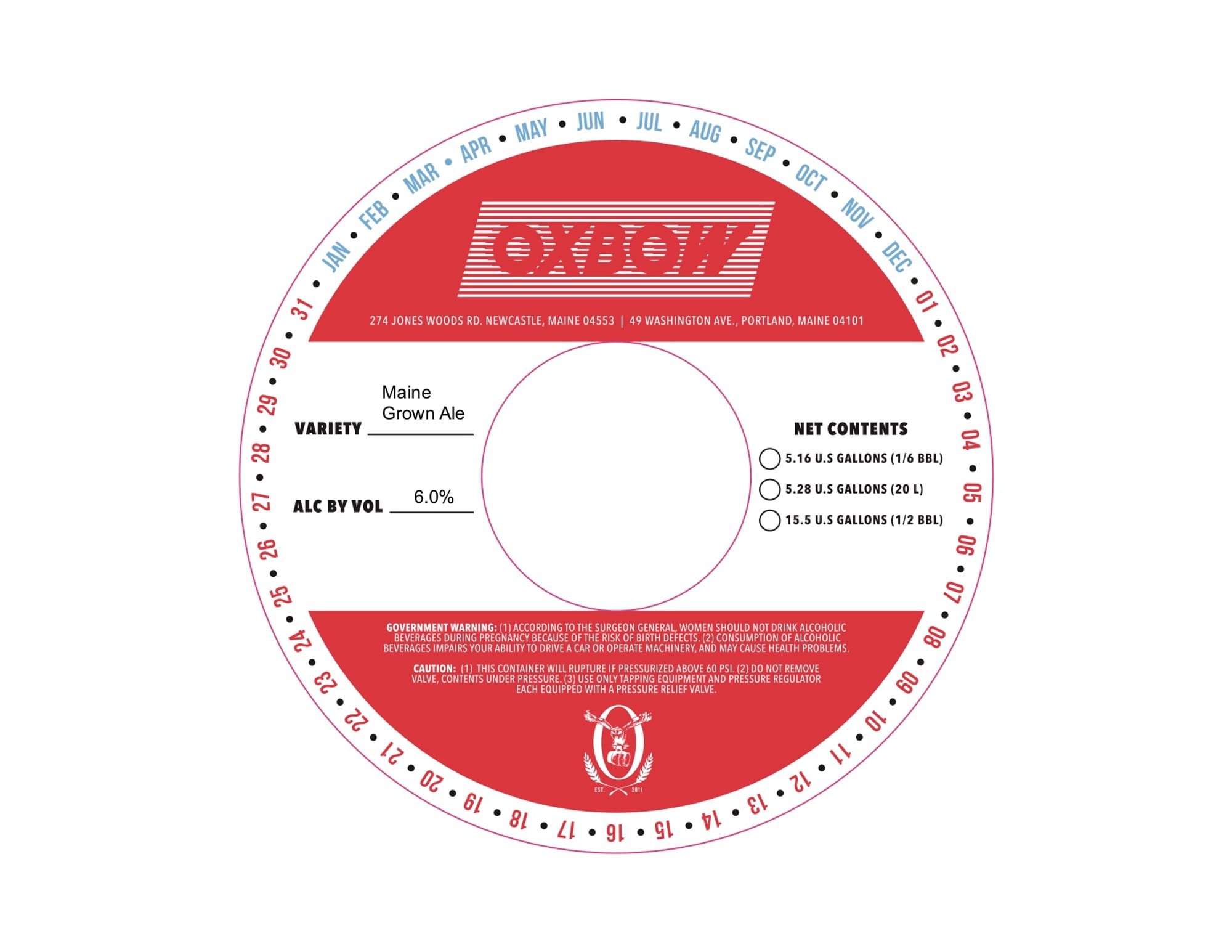 Grown Ale by Oxbow Brewing Company - beer label