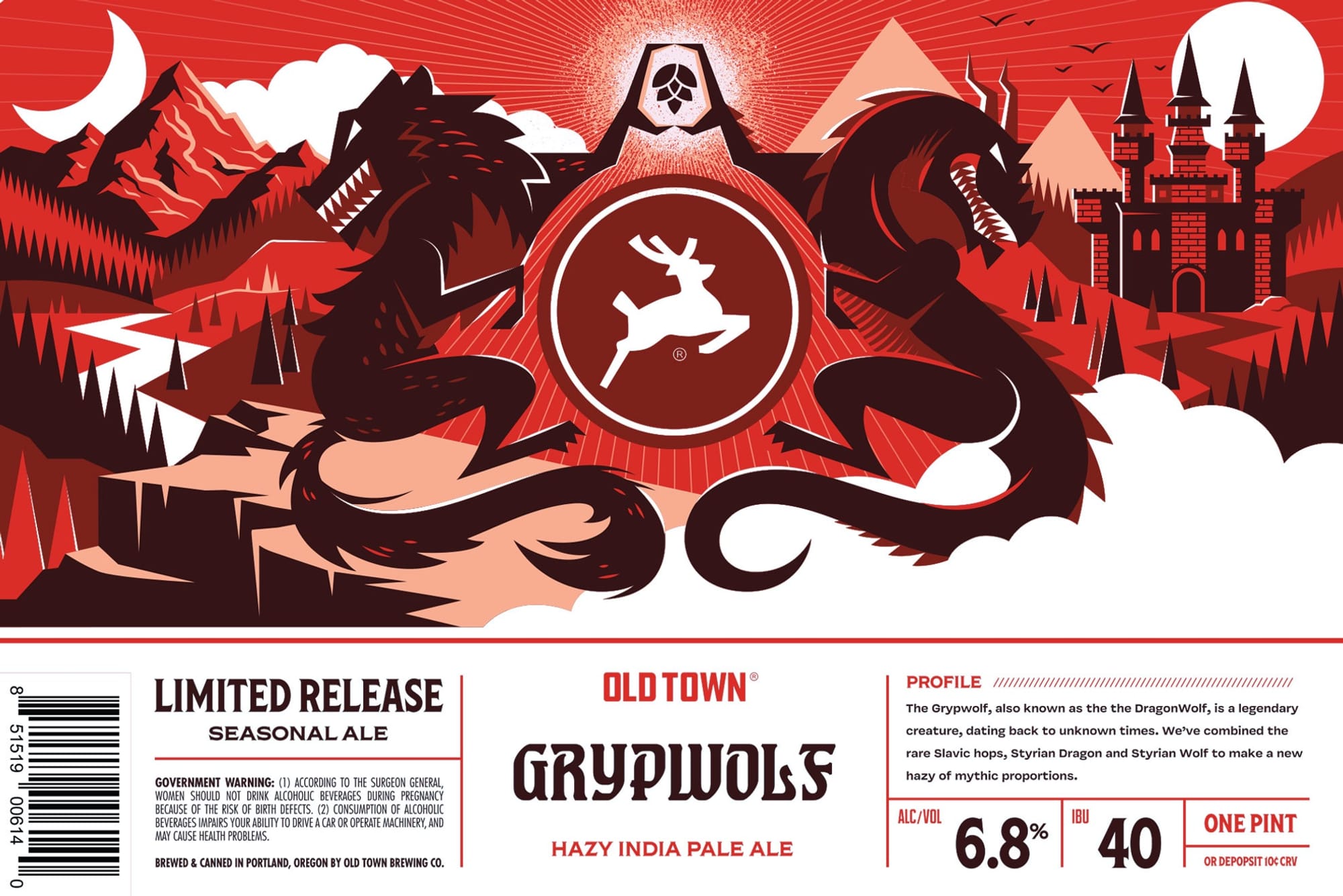 Grypwolf by Old Town Brewing Co. - beer label