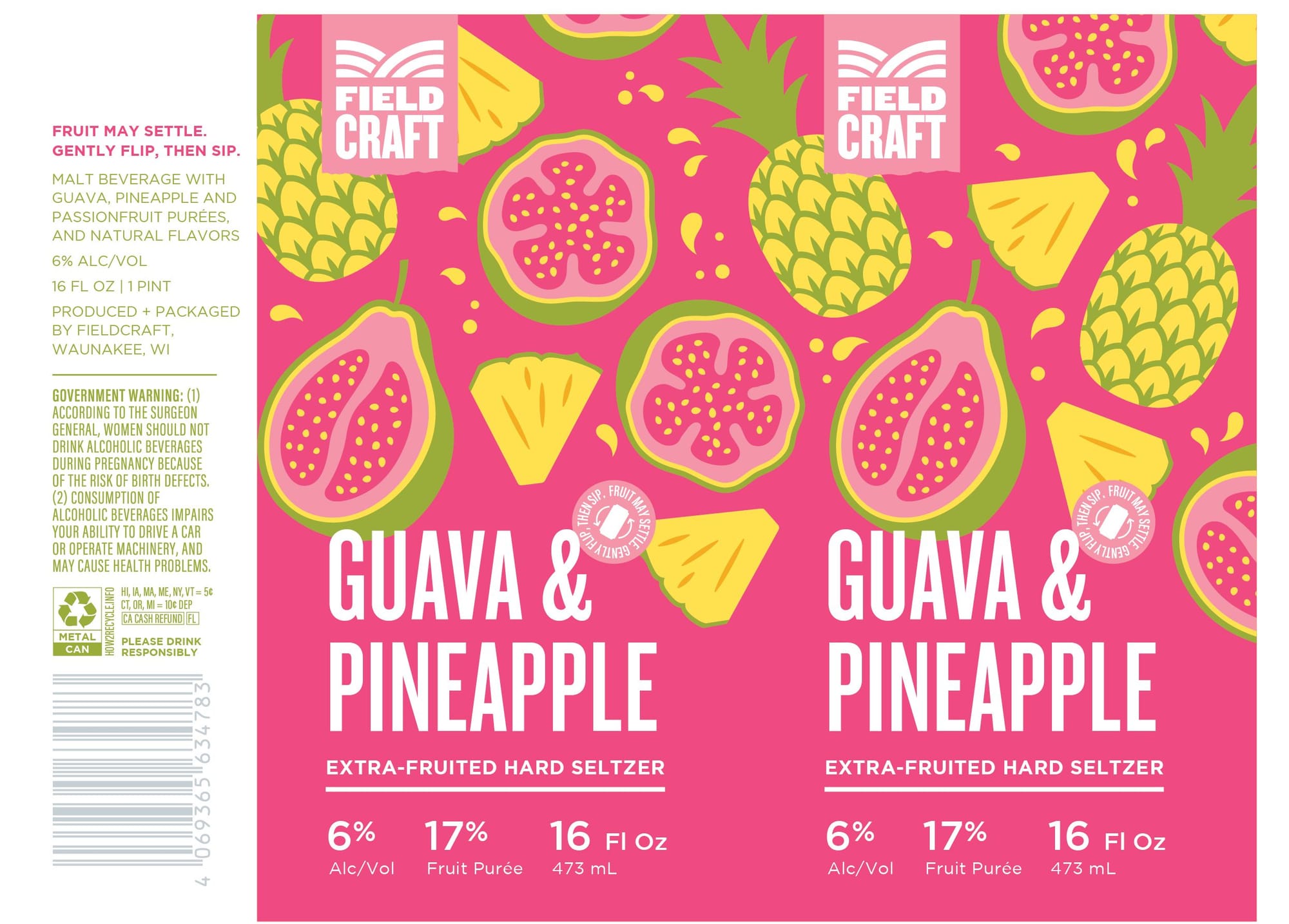 Guava & Pineapple by Field Craft - beer label