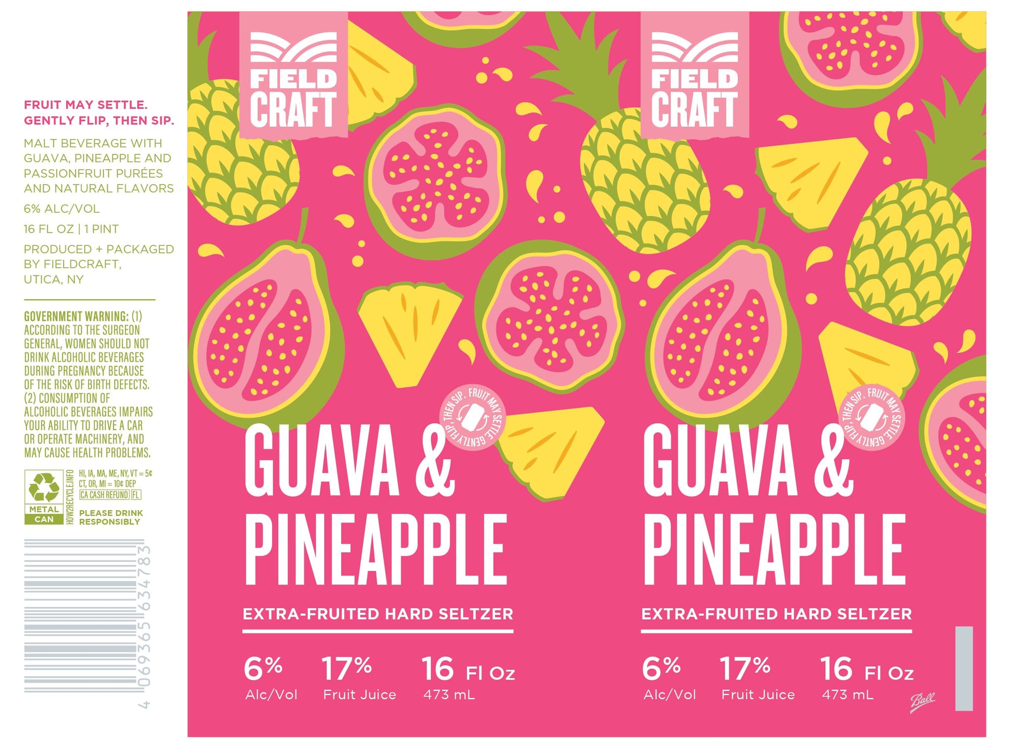 Guava & Pineapple by Fieldcraft - beer label
