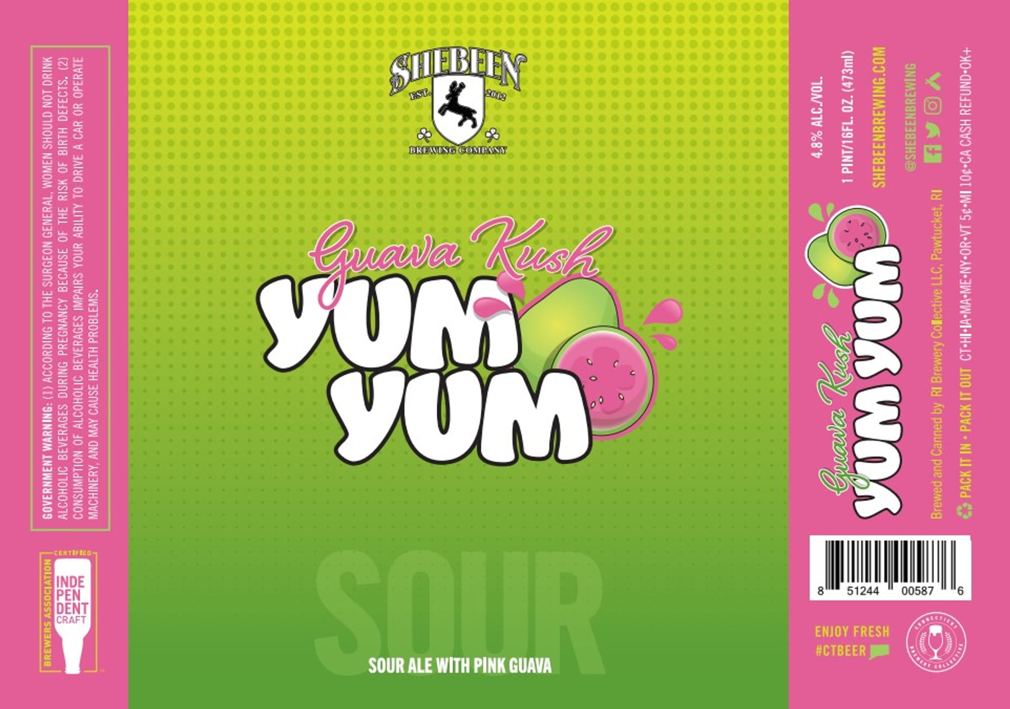 Guava Yum Yum by Shebeen Brewing Company - beer label