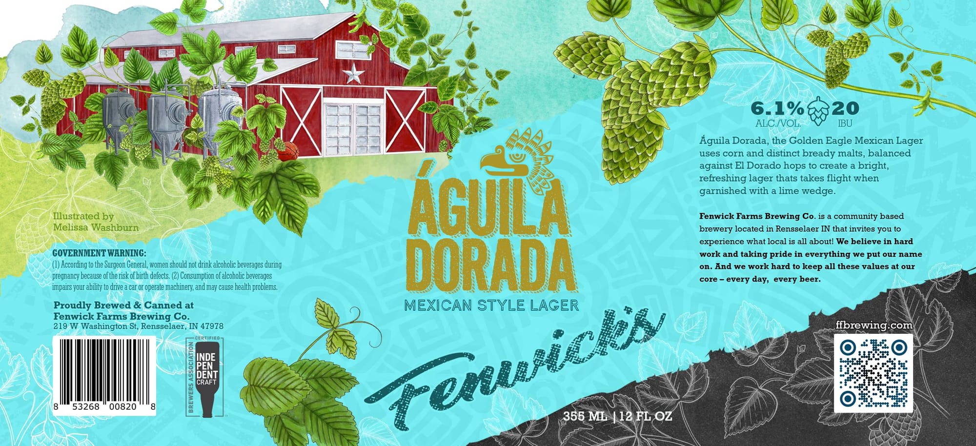 Águila Dorada by Fenwick Farms Brewing Co. - beer label
