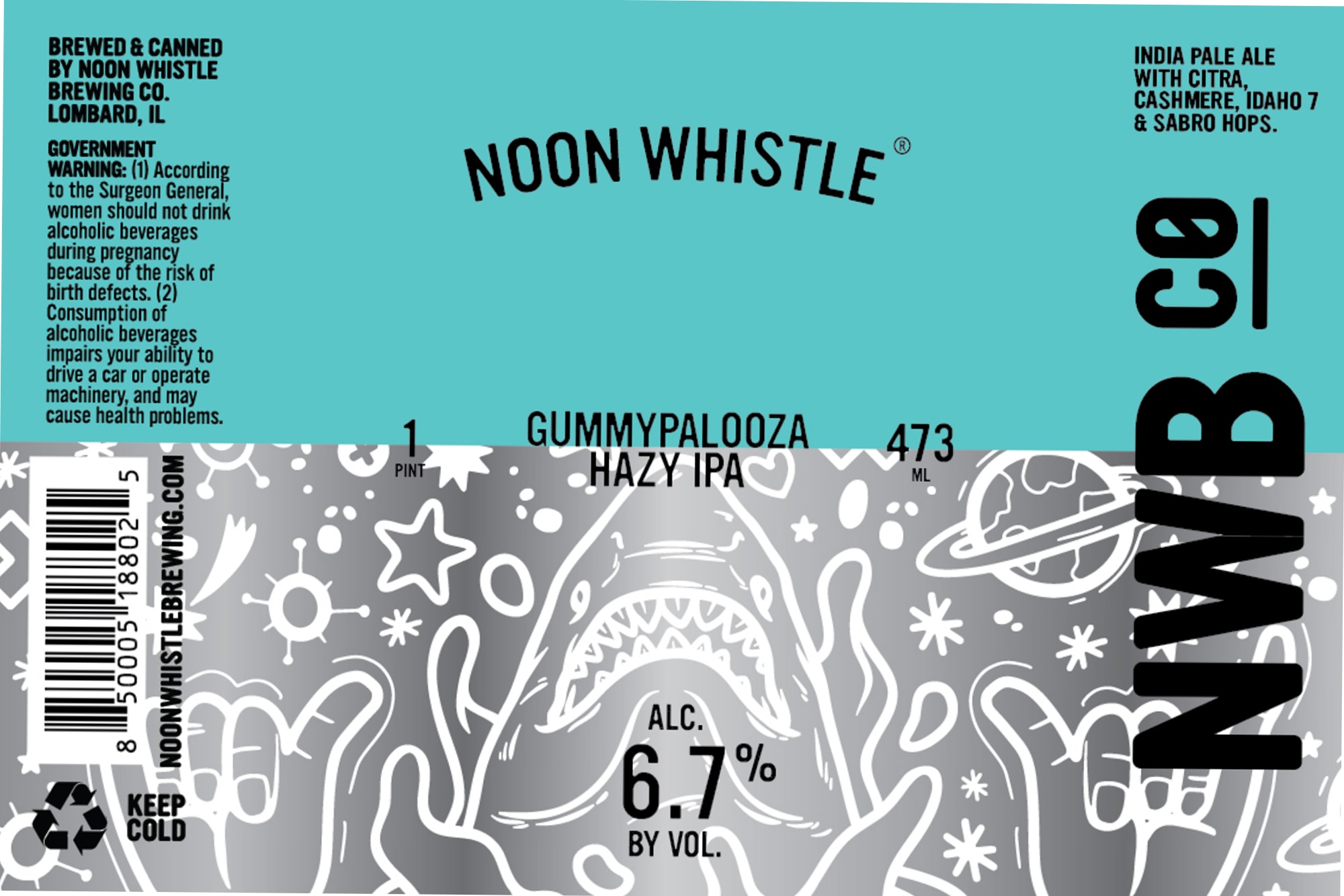 Gummy Palooza by Noon Whistle Brewing - beer label