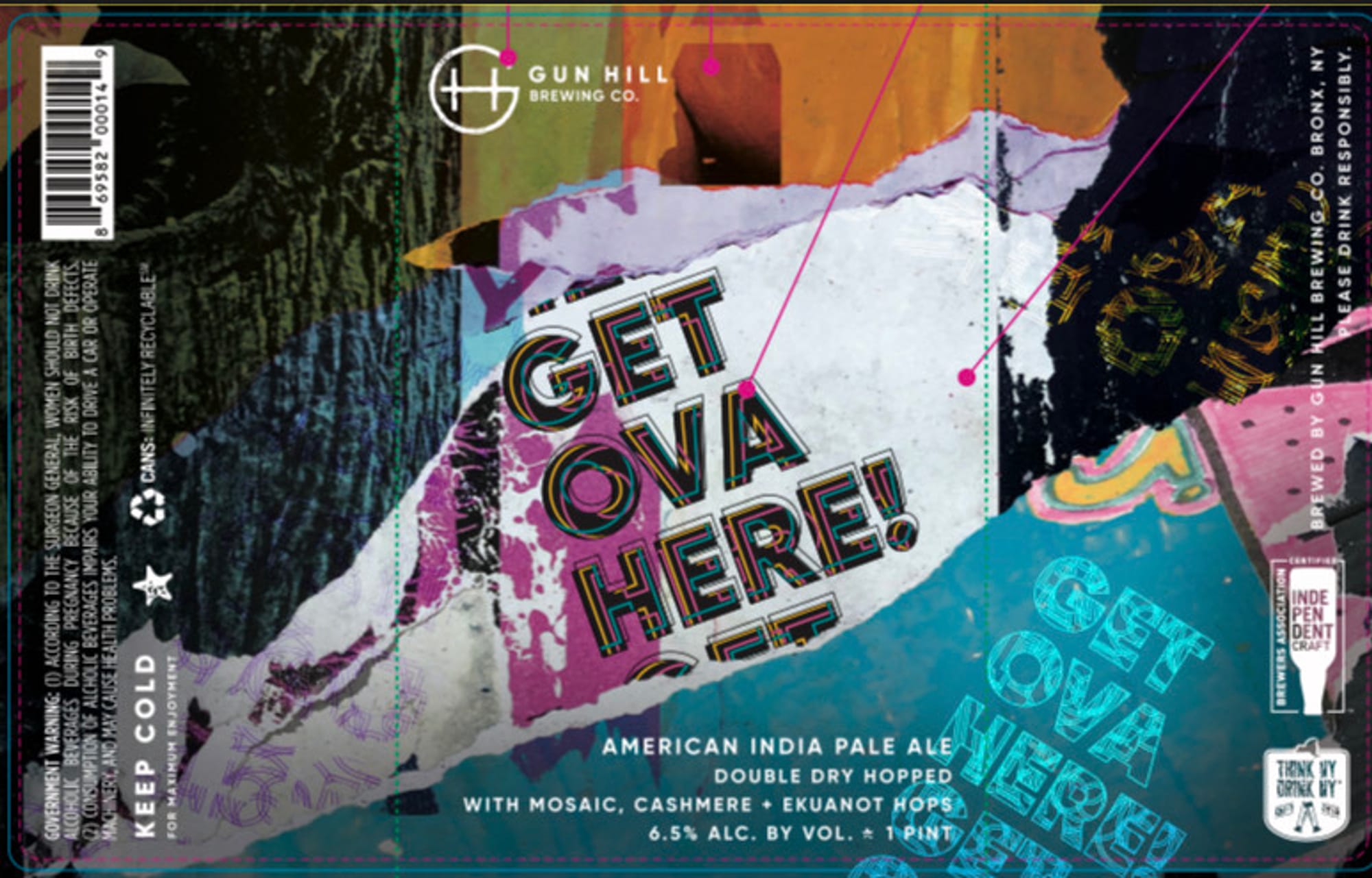 Get Ova Here! by Gun Hill Brewing Co. - beer label
