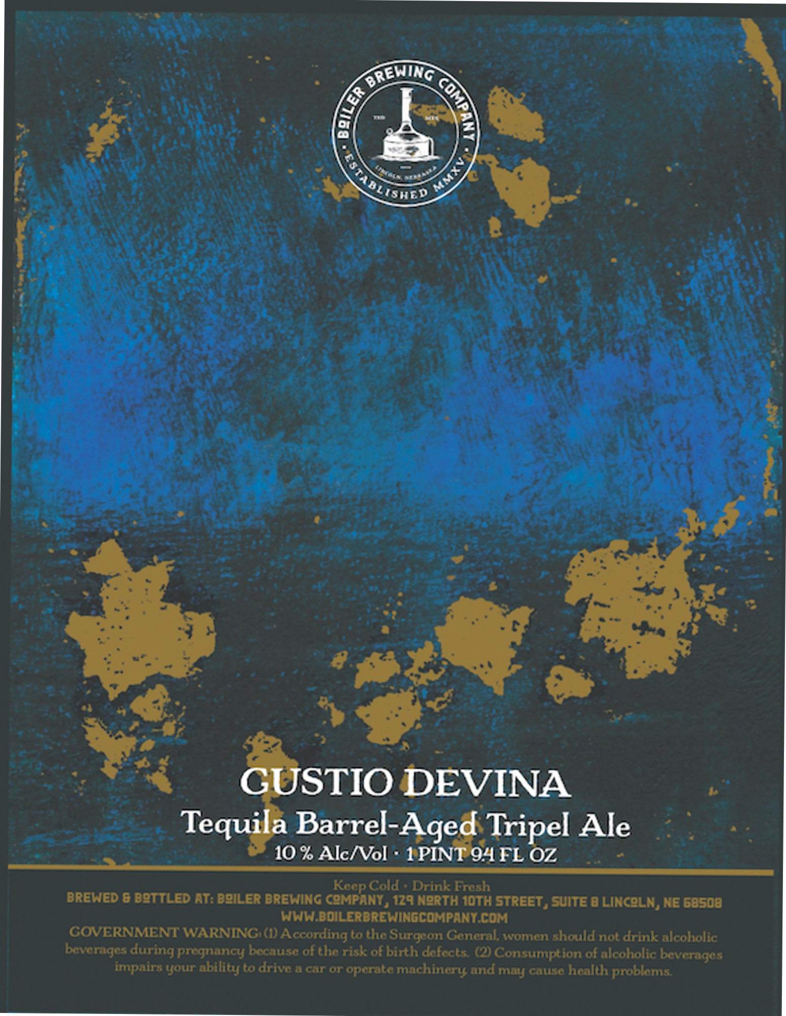 Gustio Devina by Boiler Brewing Company - beer label