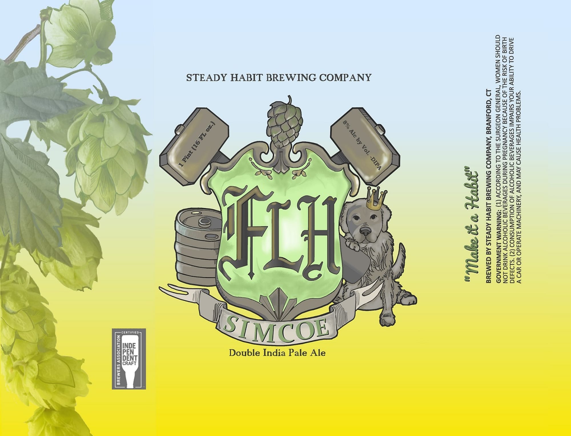 Habit by Steady Habit Brewing Company - beer label