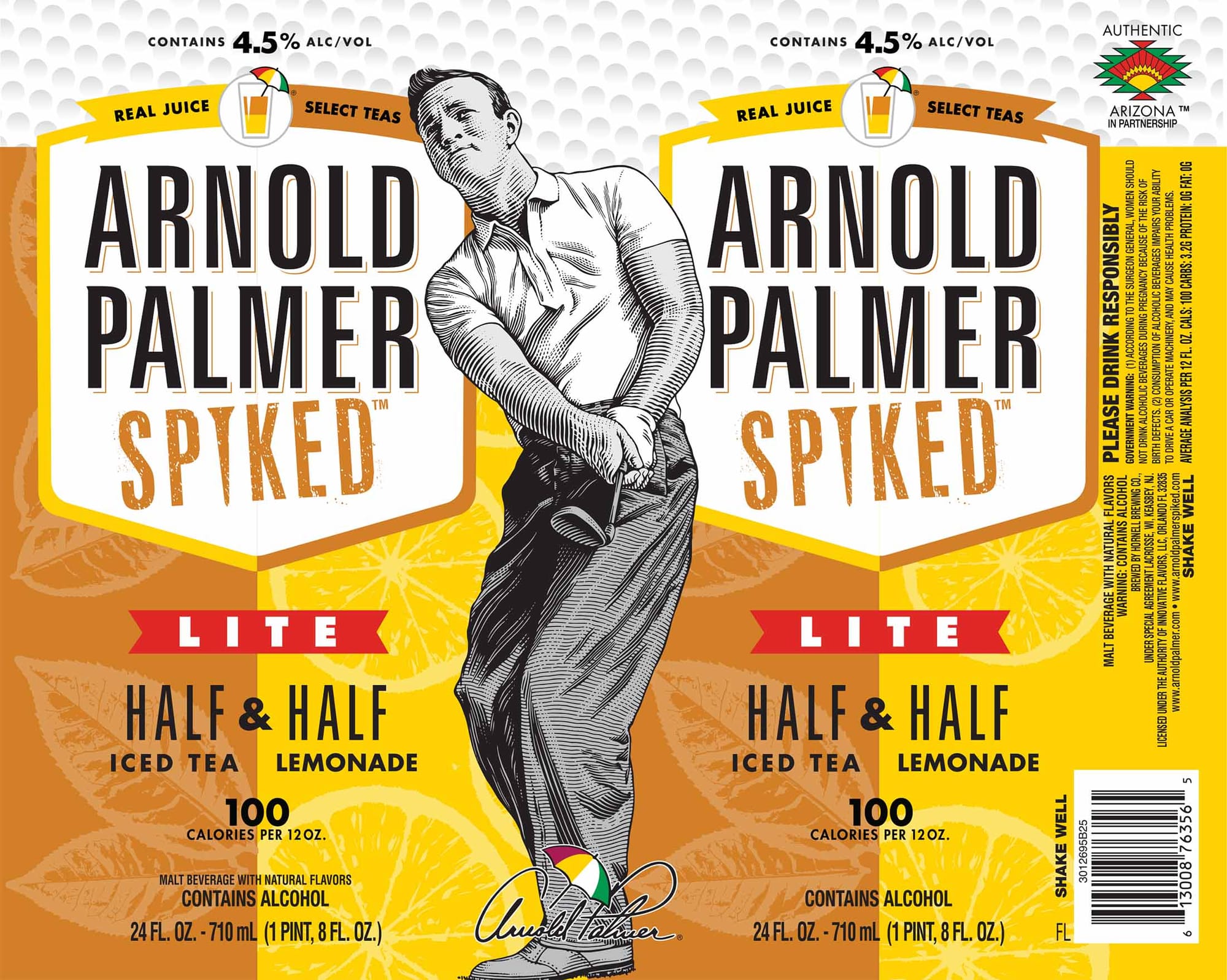 Half & Half by Arnold Palmer Spiked - beer label