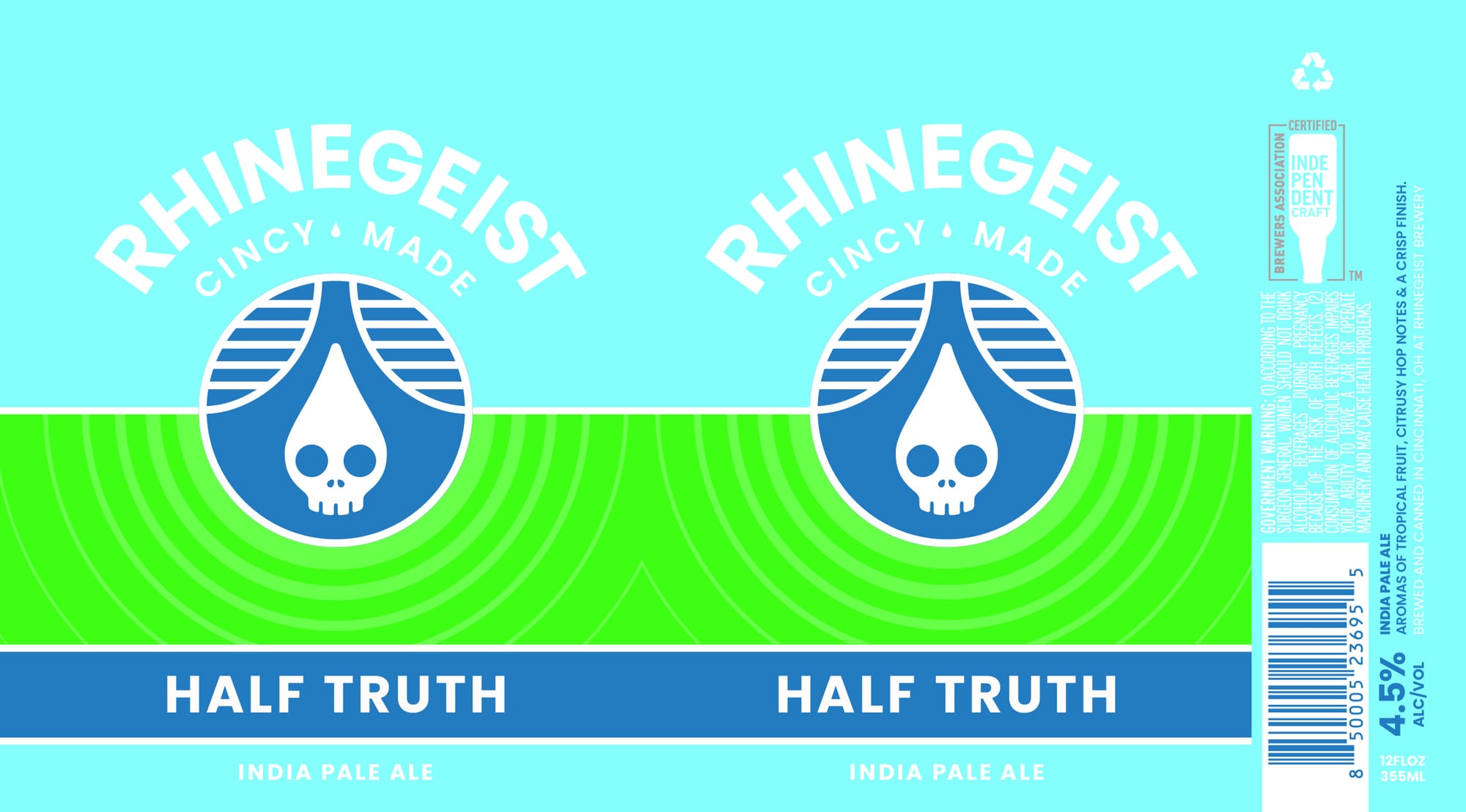 Half Truth by Rhinegeist Brewery - beer label