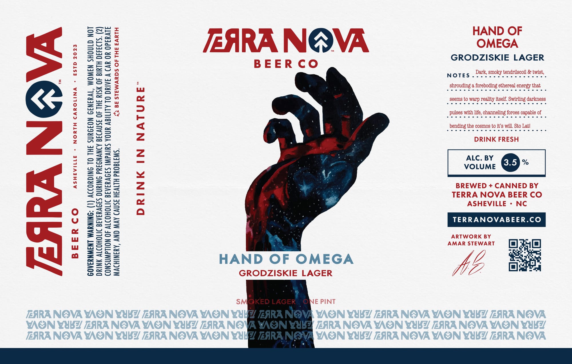 Hand of Omega by Terra Nova Beer Co. - beer label